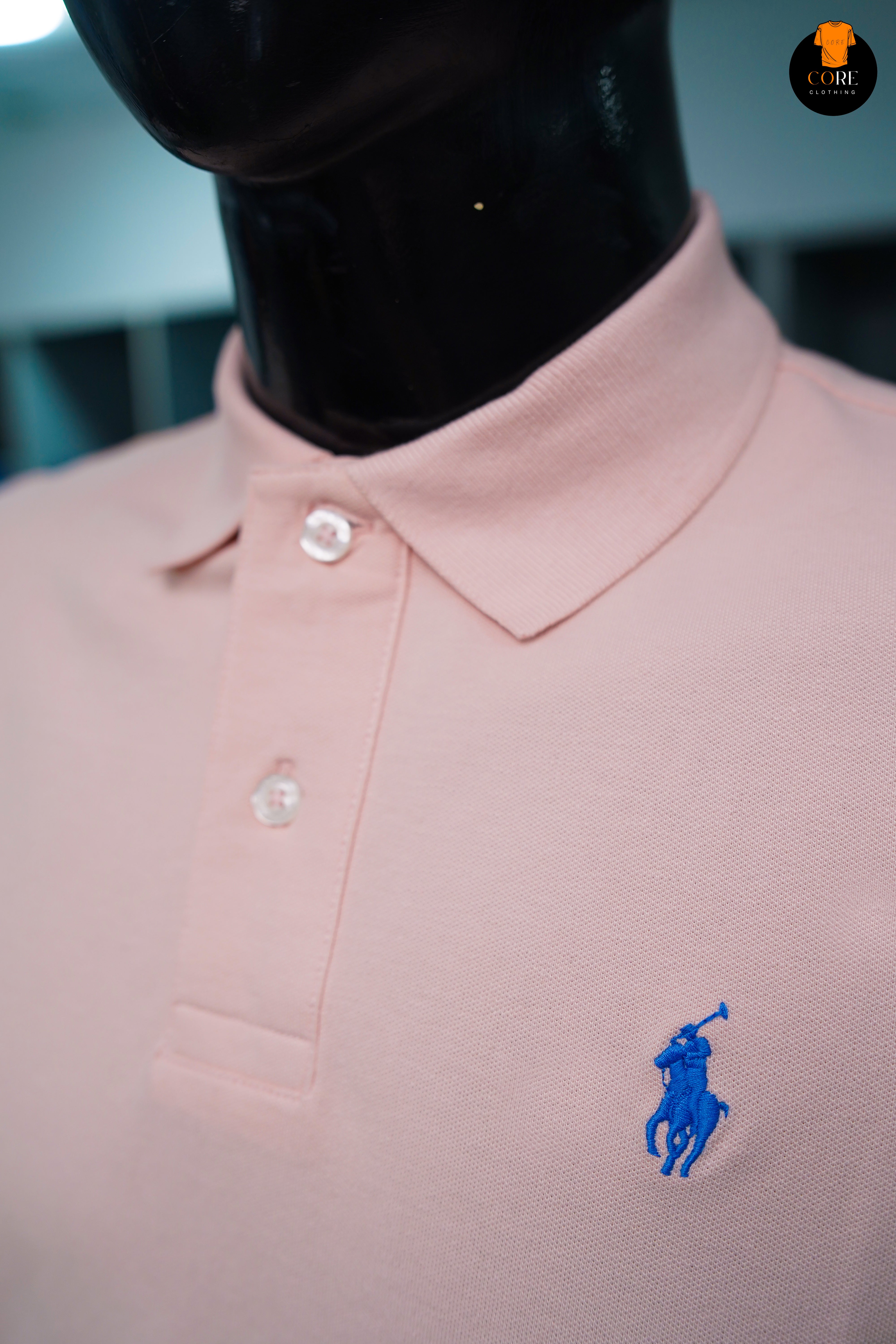 RL Small Pony Logo Polo Shirt - Light Pink