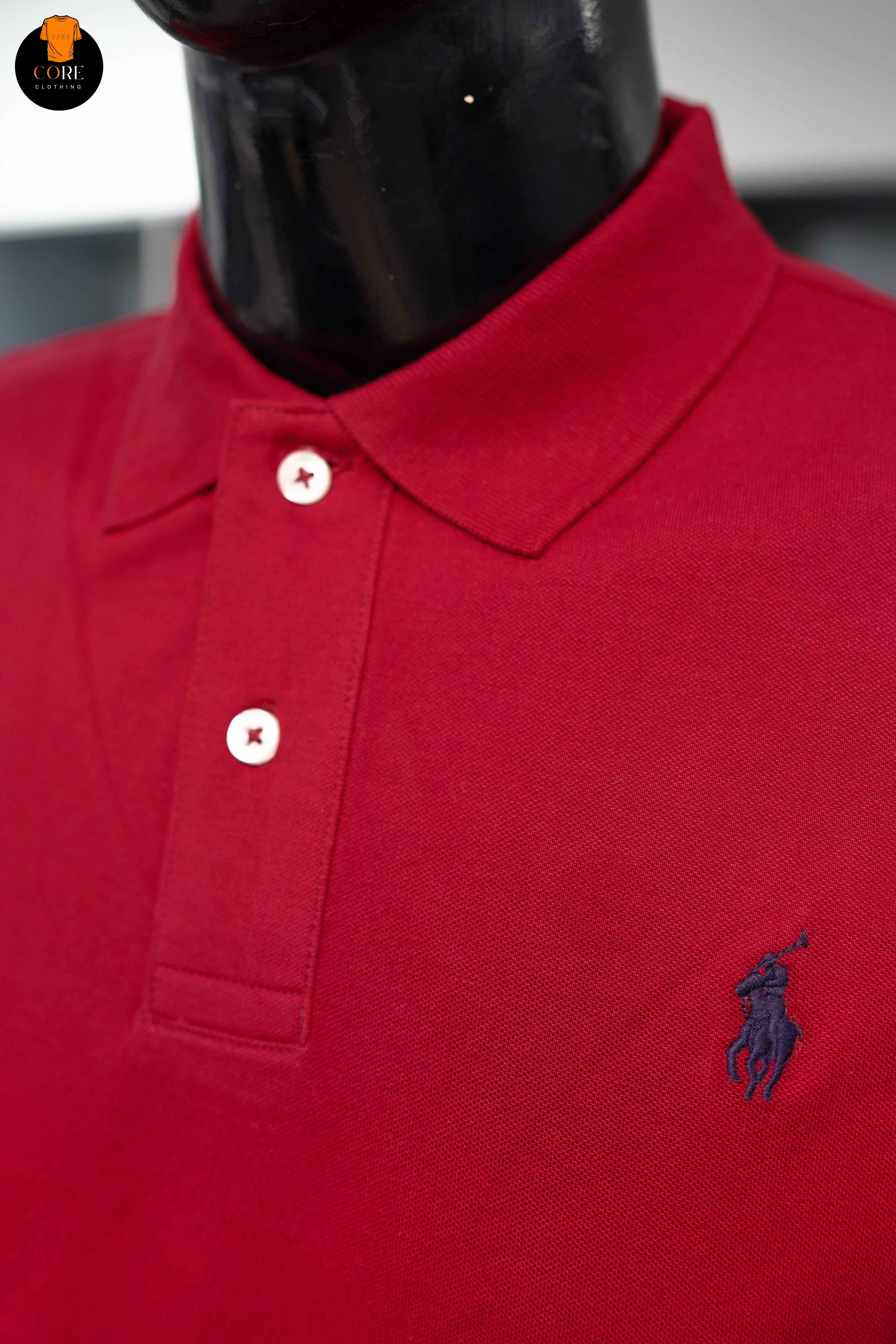 RL Small Pony Logo Polo Shirt - Red