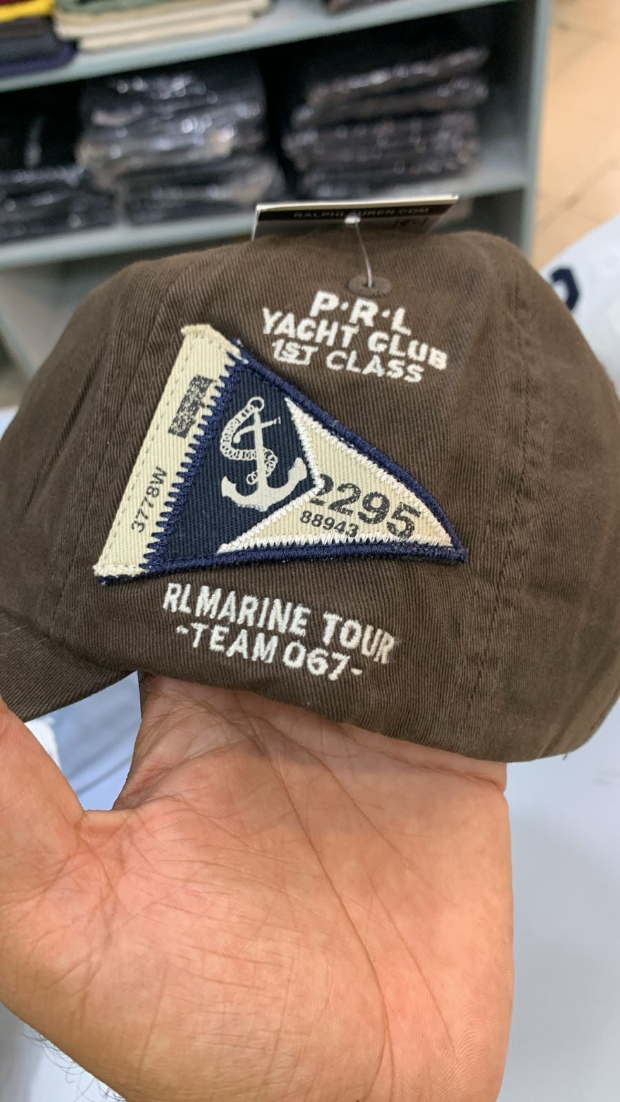 RL Sun Cap - Chocolate Brown (White Logo)