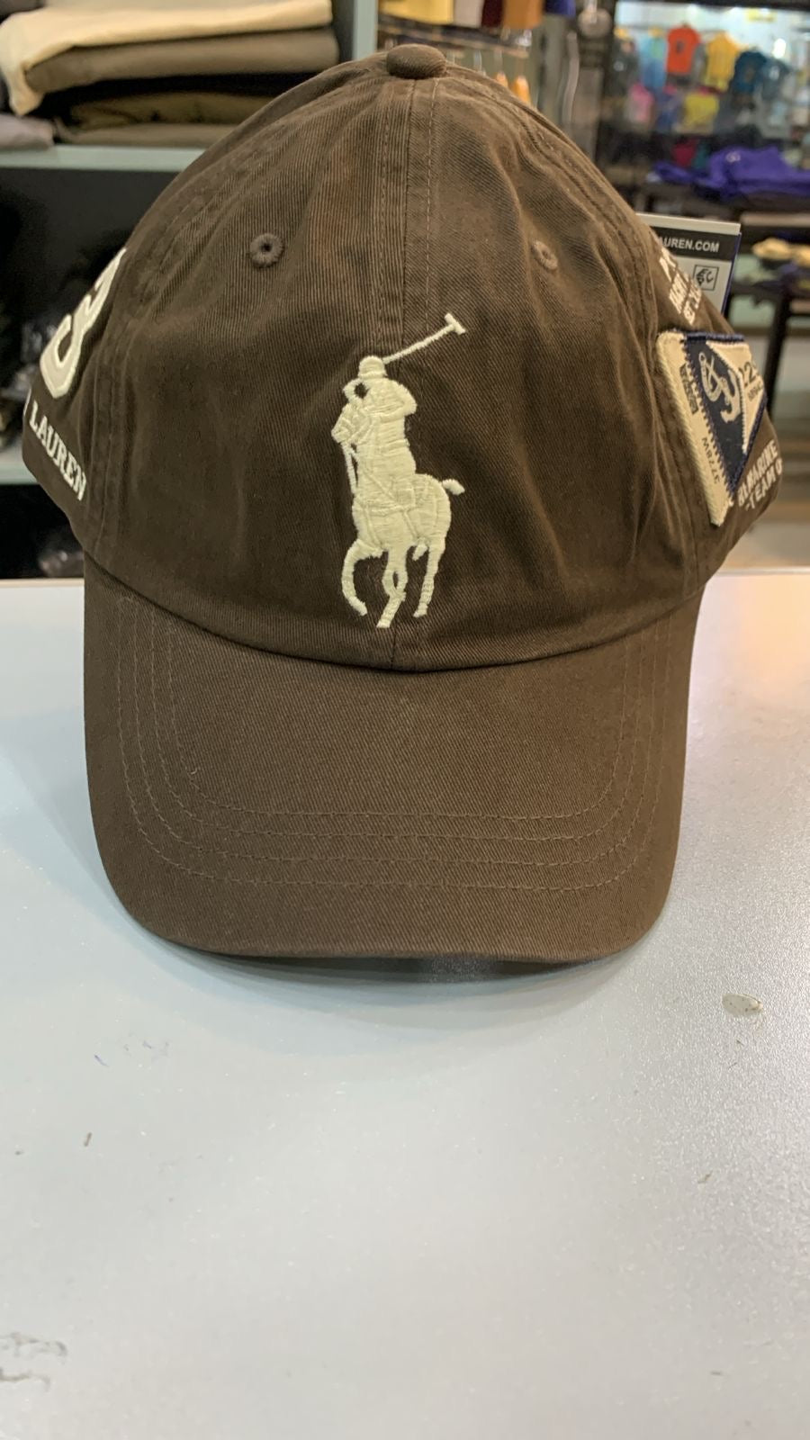 RL Sun Cap - Chocolate Brown (White Logo)