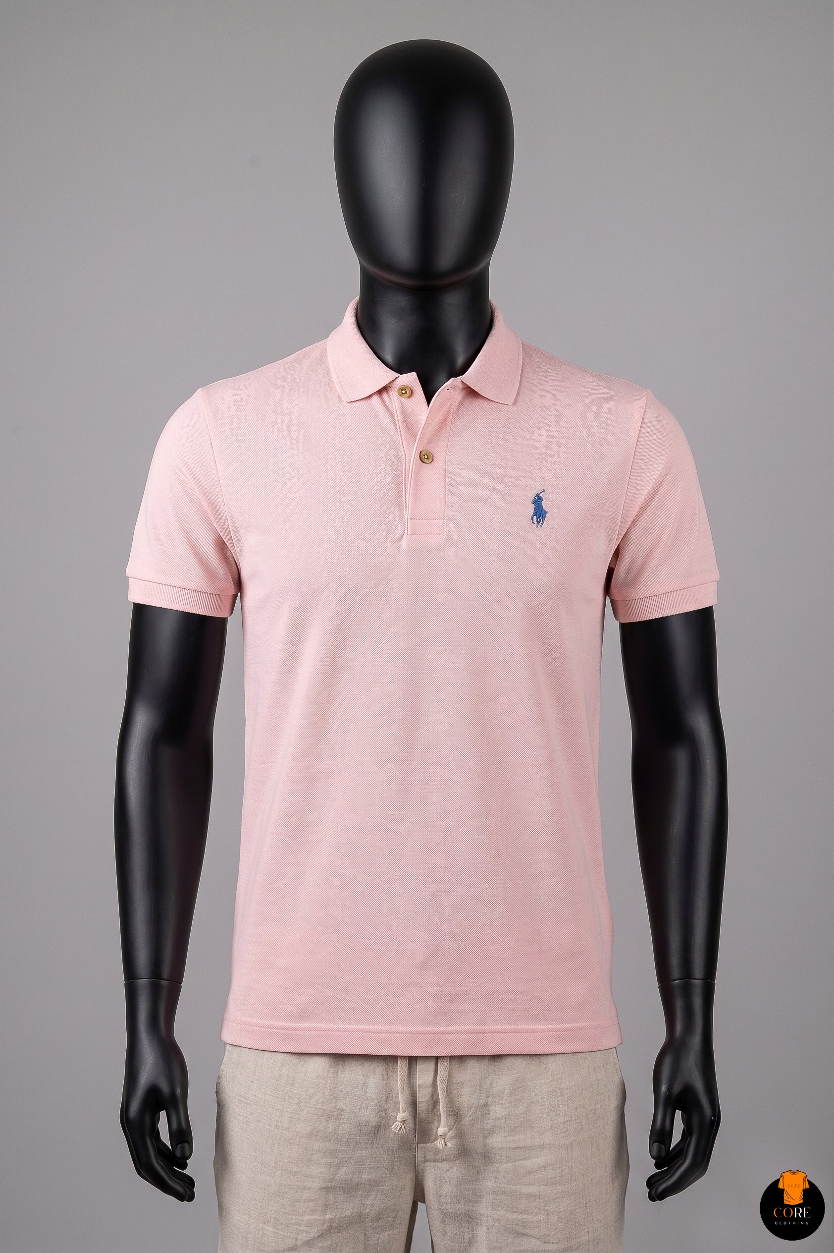 RL Small Pony Logo Polo Shirt - Light Pink