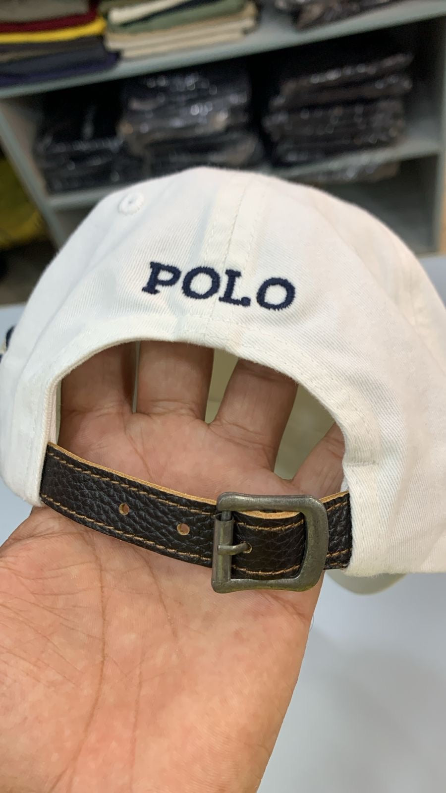 RL Sun Cap - White (Black Logo)