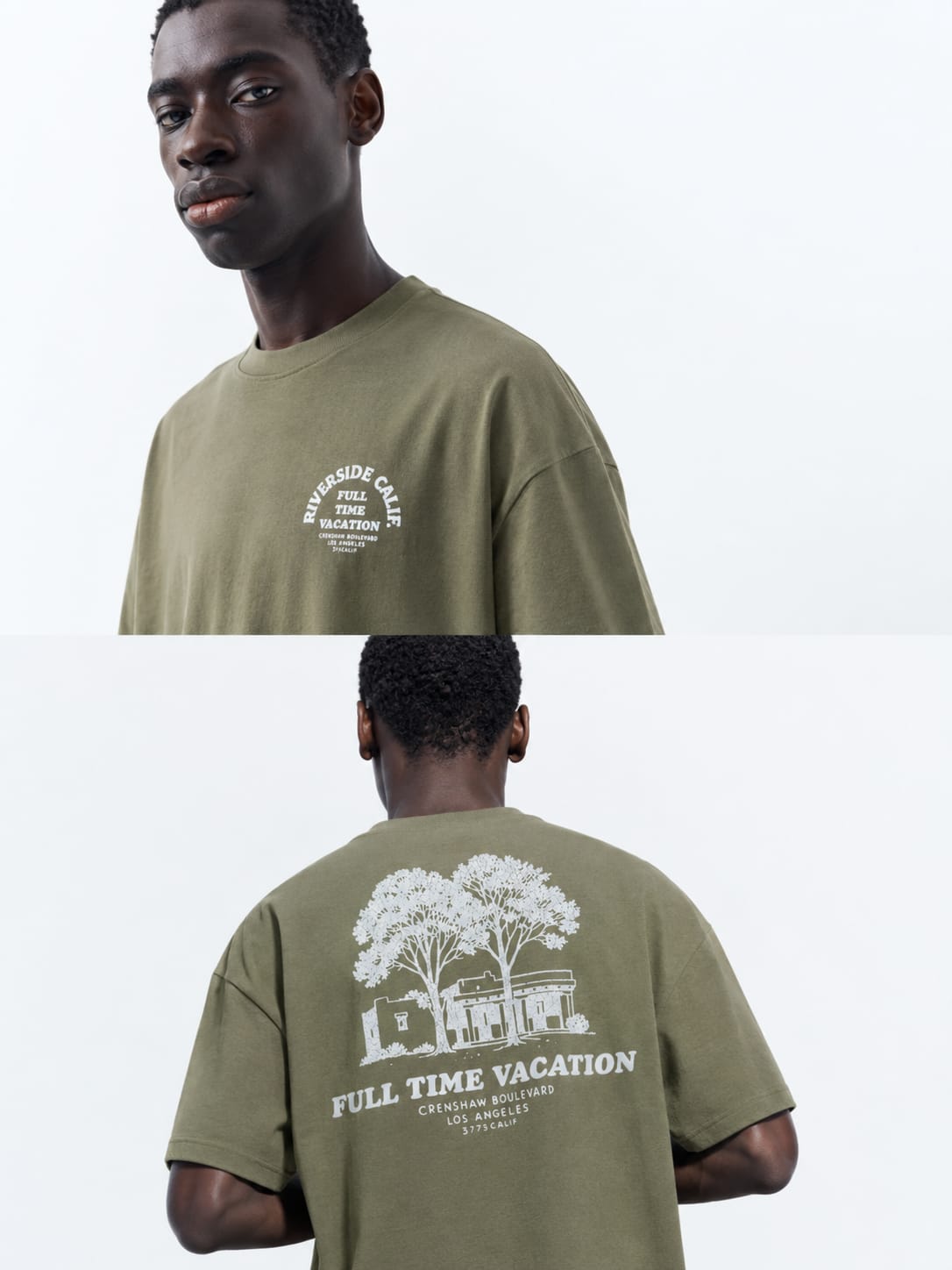 P&B Oversized T Shirt- Olive Green