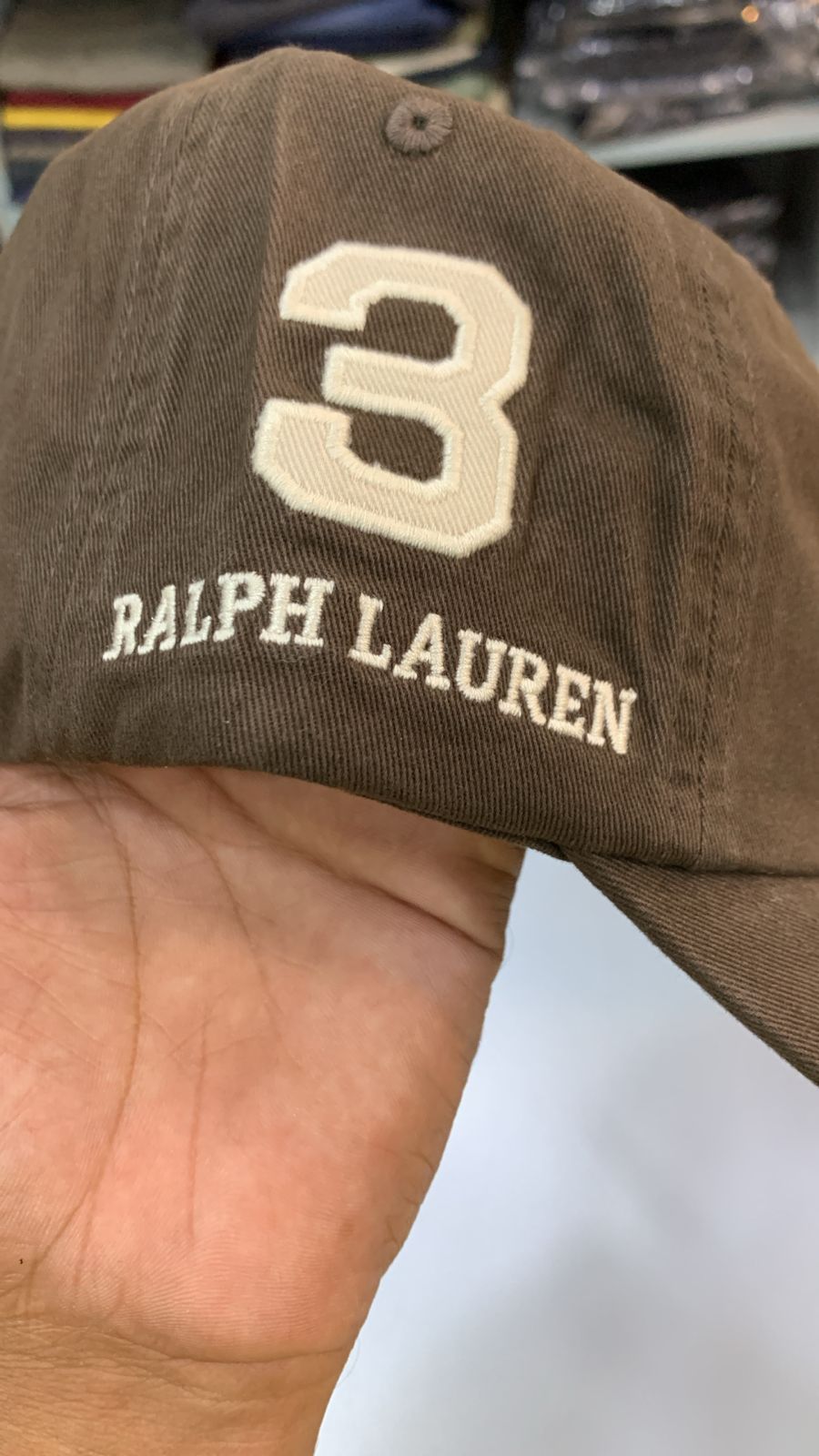RL Sun Cap - Chocolate Brown (White Logo)