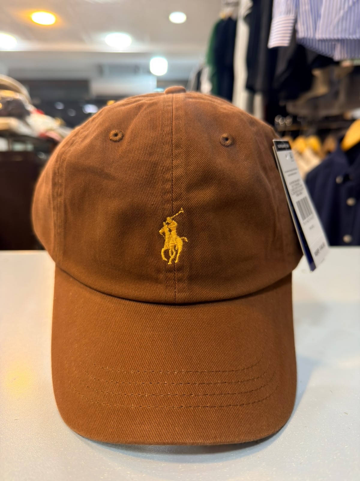RL Sun Cap (Small Pony) - Copper Brown (Golden Logo)