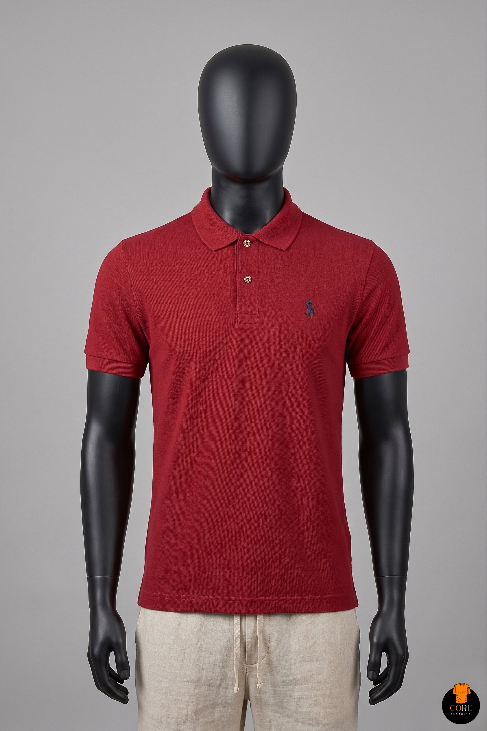 RL Small Pony Logo Polo Shirt - Red