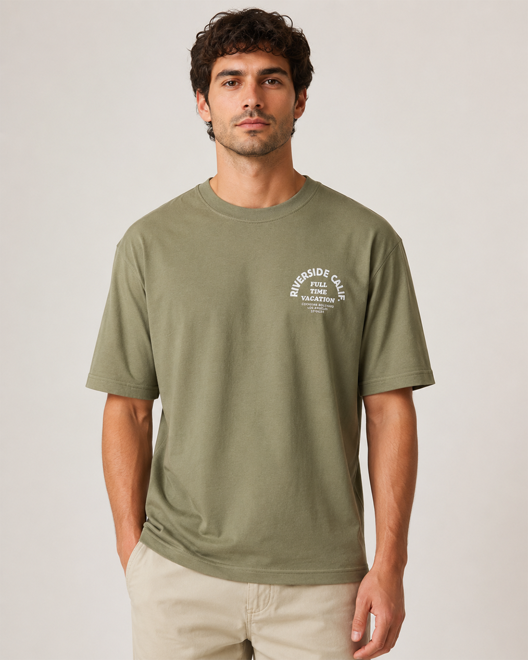 P&B Oversized T Shirt- Olive Green