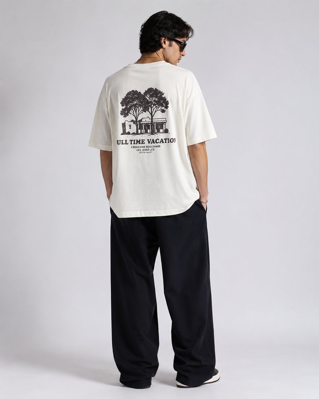 P&B Oversized T Shirt- Creamy White