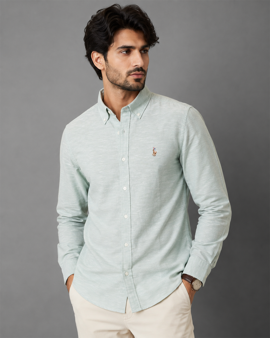 RL Linen Shirt - Green