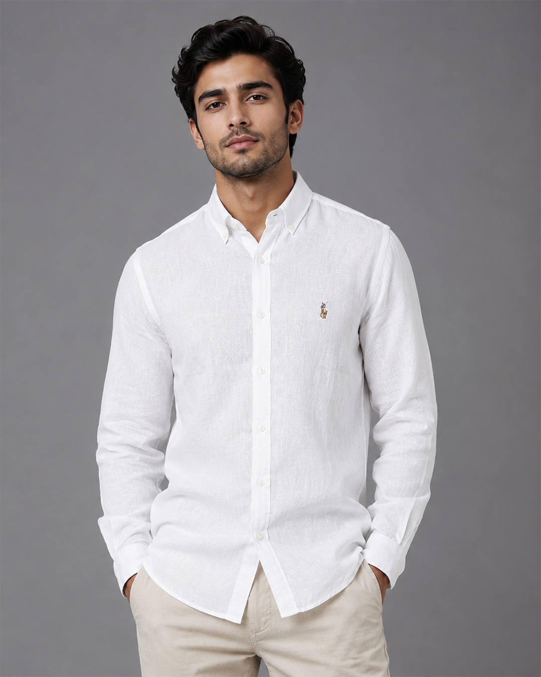 RL Linen Shirt - White