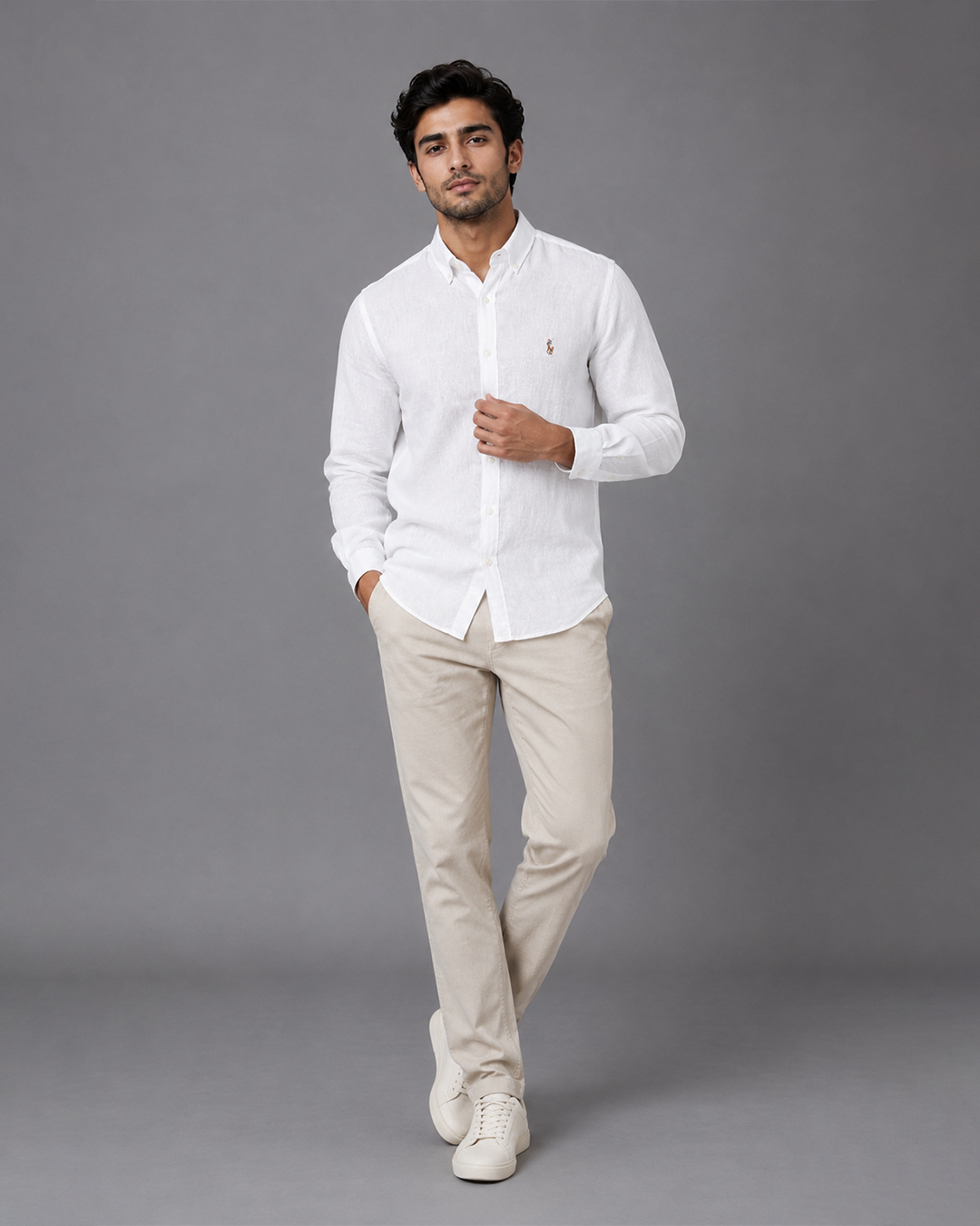 RL Linen Shirt - White