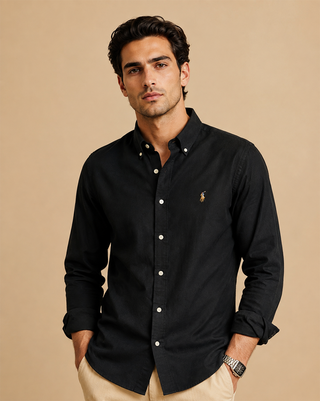 RL Linen Shirt - Black