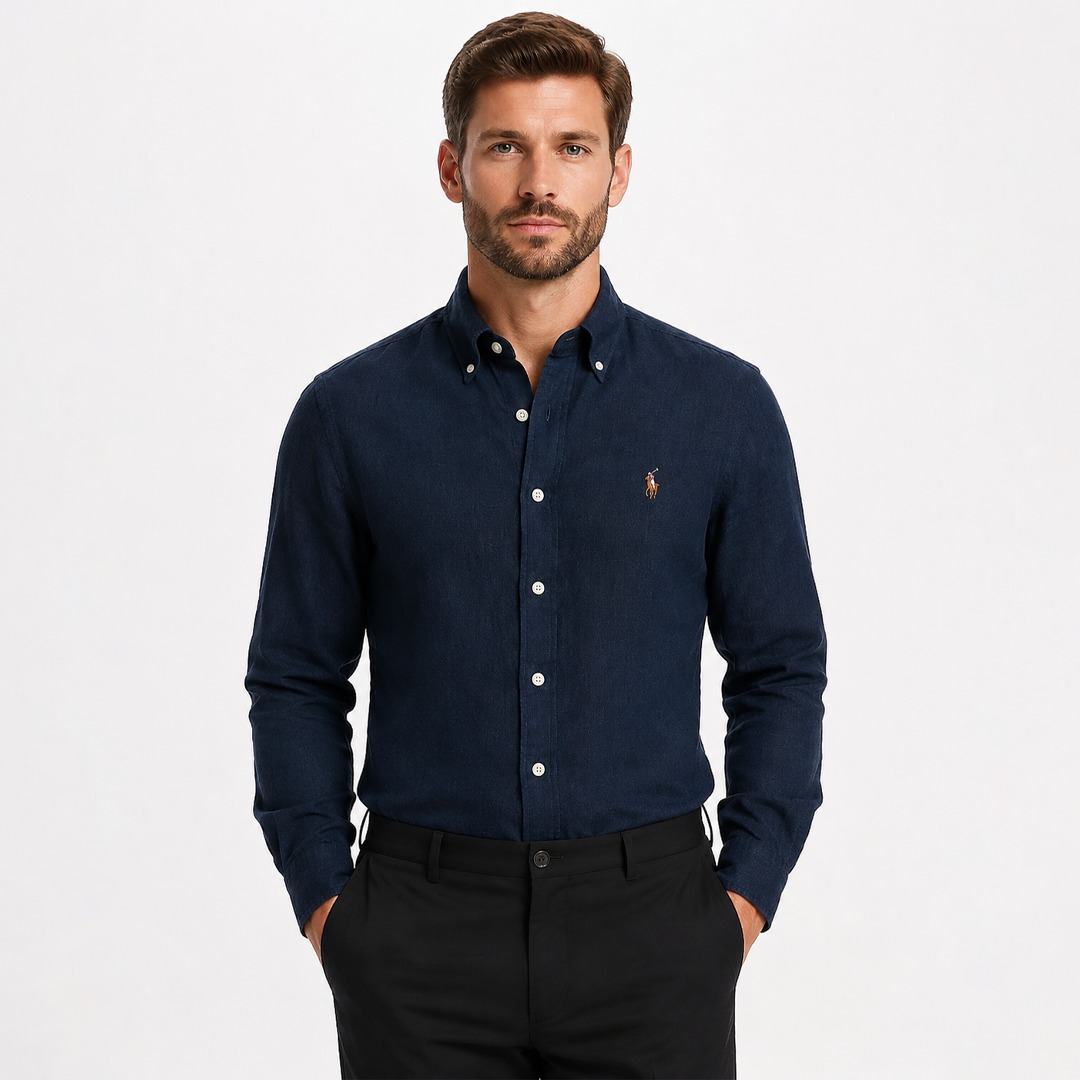 RL Linen Shirt - Navy Blue