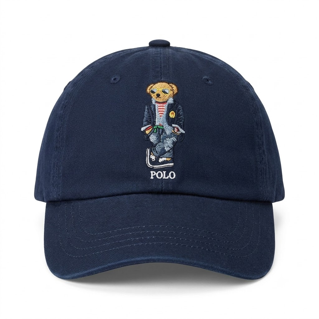 RL Bear Sun Cap - Black