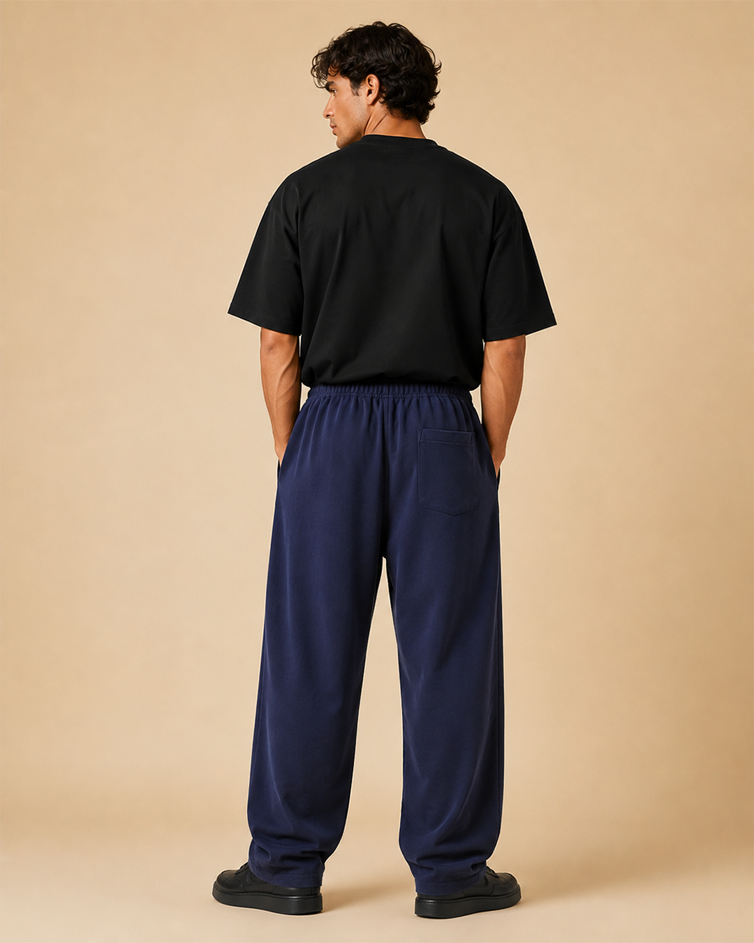 Brshka Pique Trouser Unisex - Navy Blue