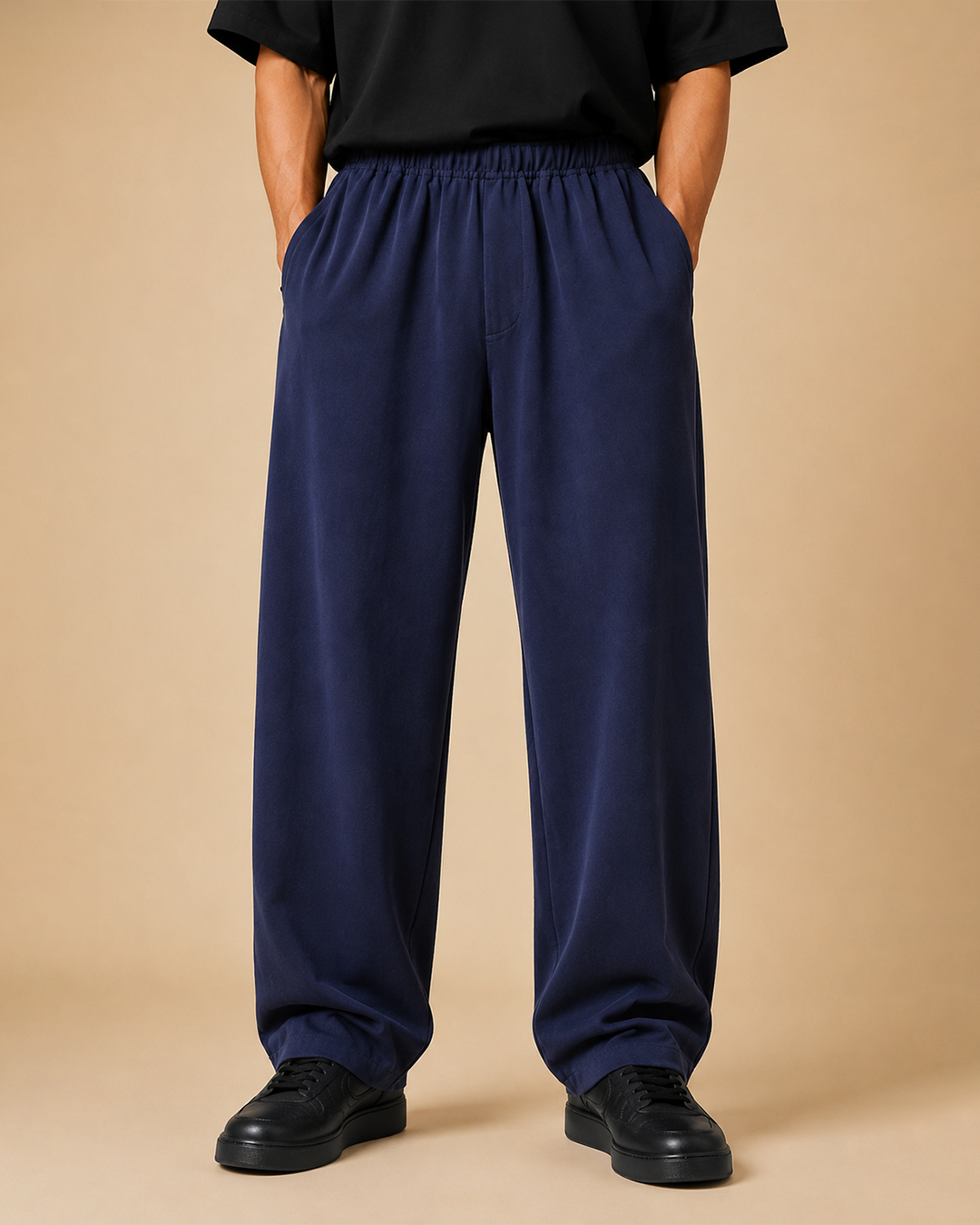 Brshka Pique Trouser Unisex - Navy Blue