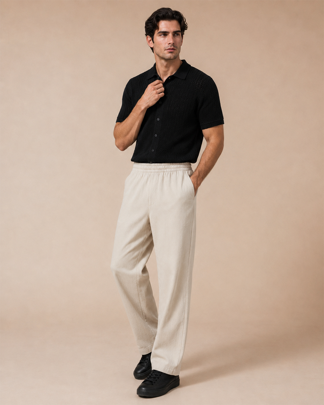 Brshka Pique Trouser Unisex - Beige