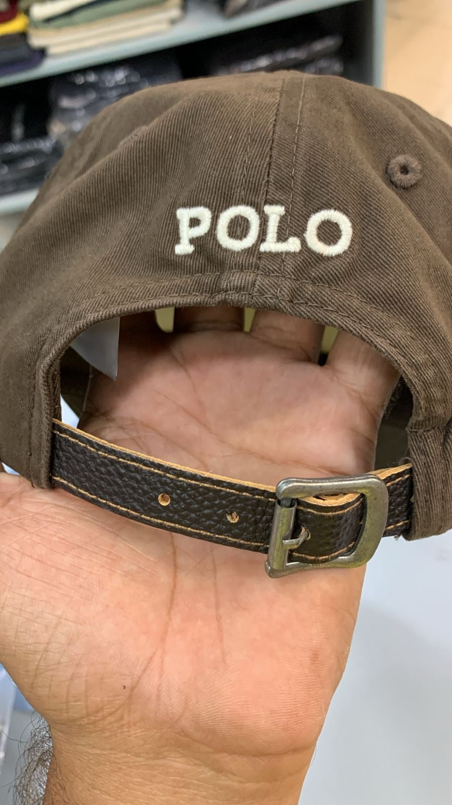 RL Sun Cap - Chocolate Brown (White Logo)