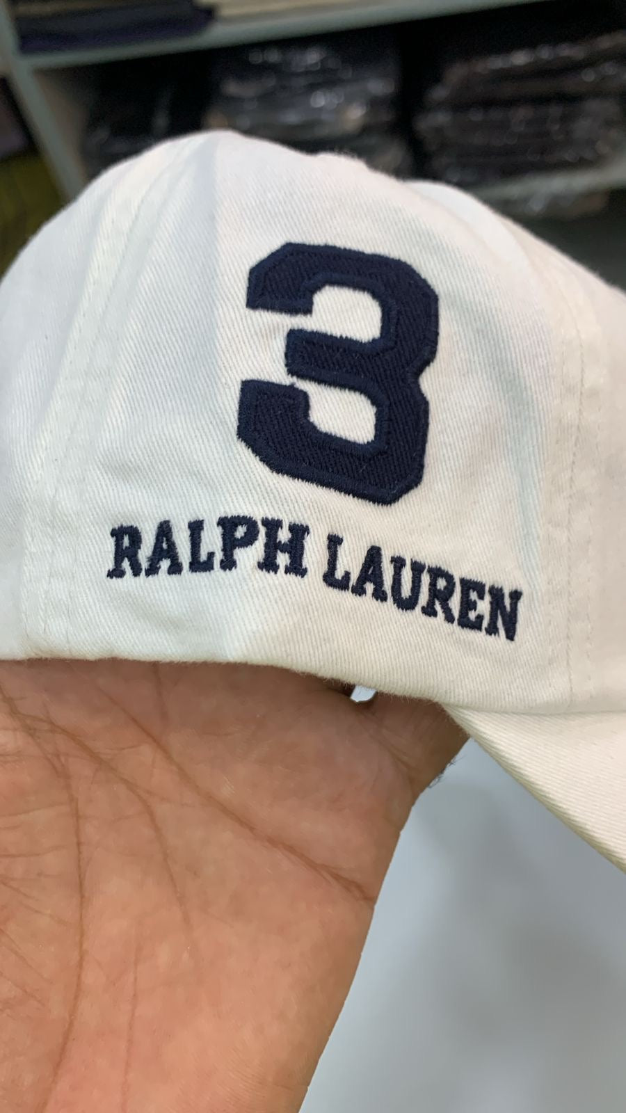 RL Sun Cap - White (Black Logo)