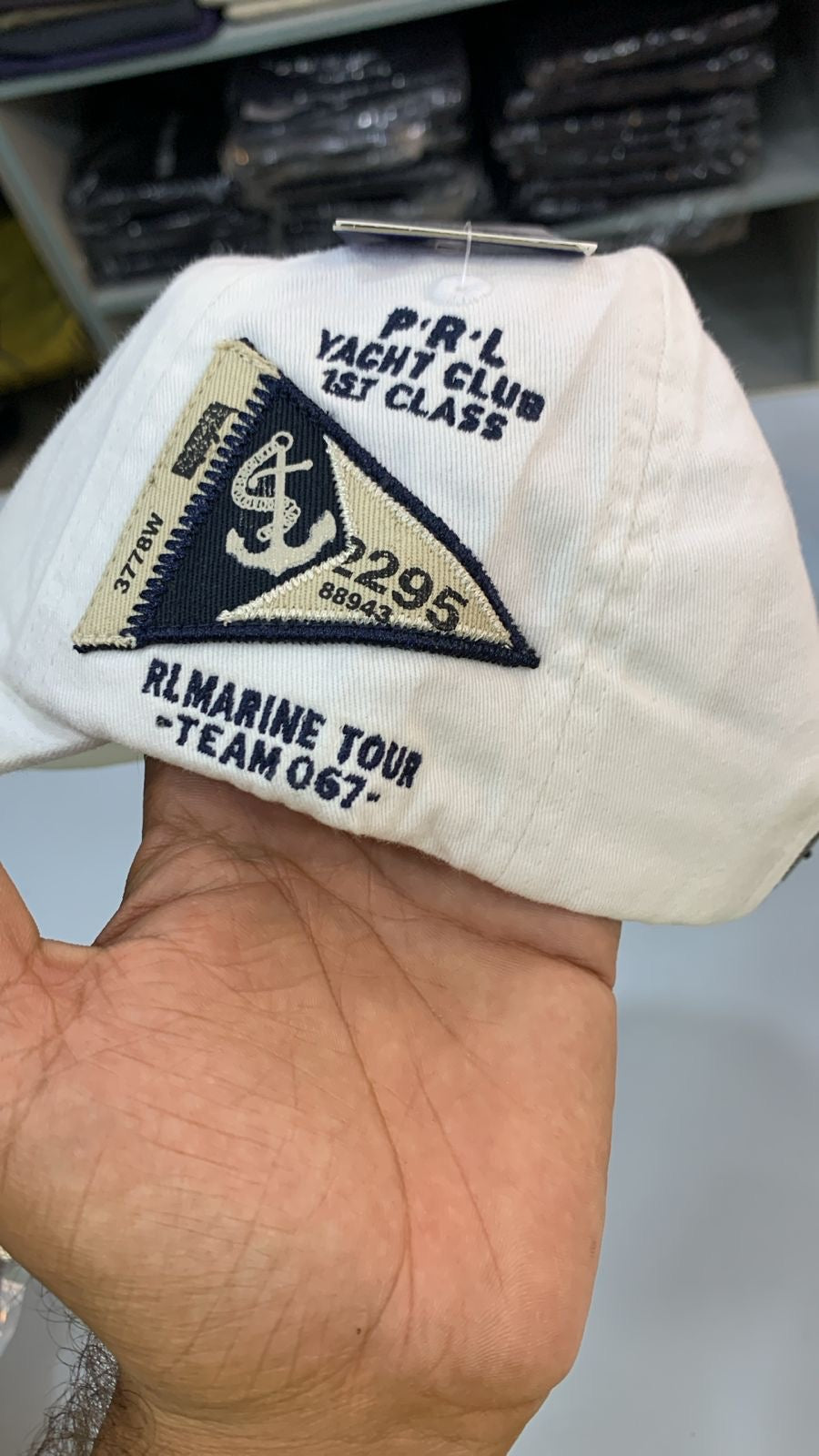 RL Sun Cap - White (Black Logo)