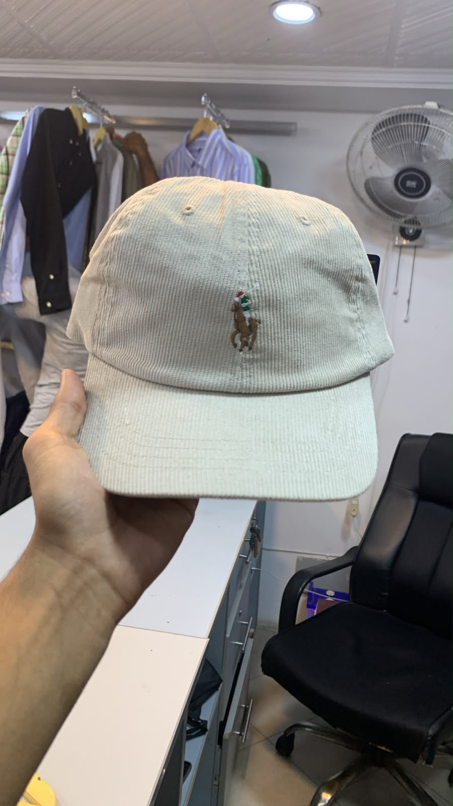 RL Corduroy Cap - Khaki Stone / Beige