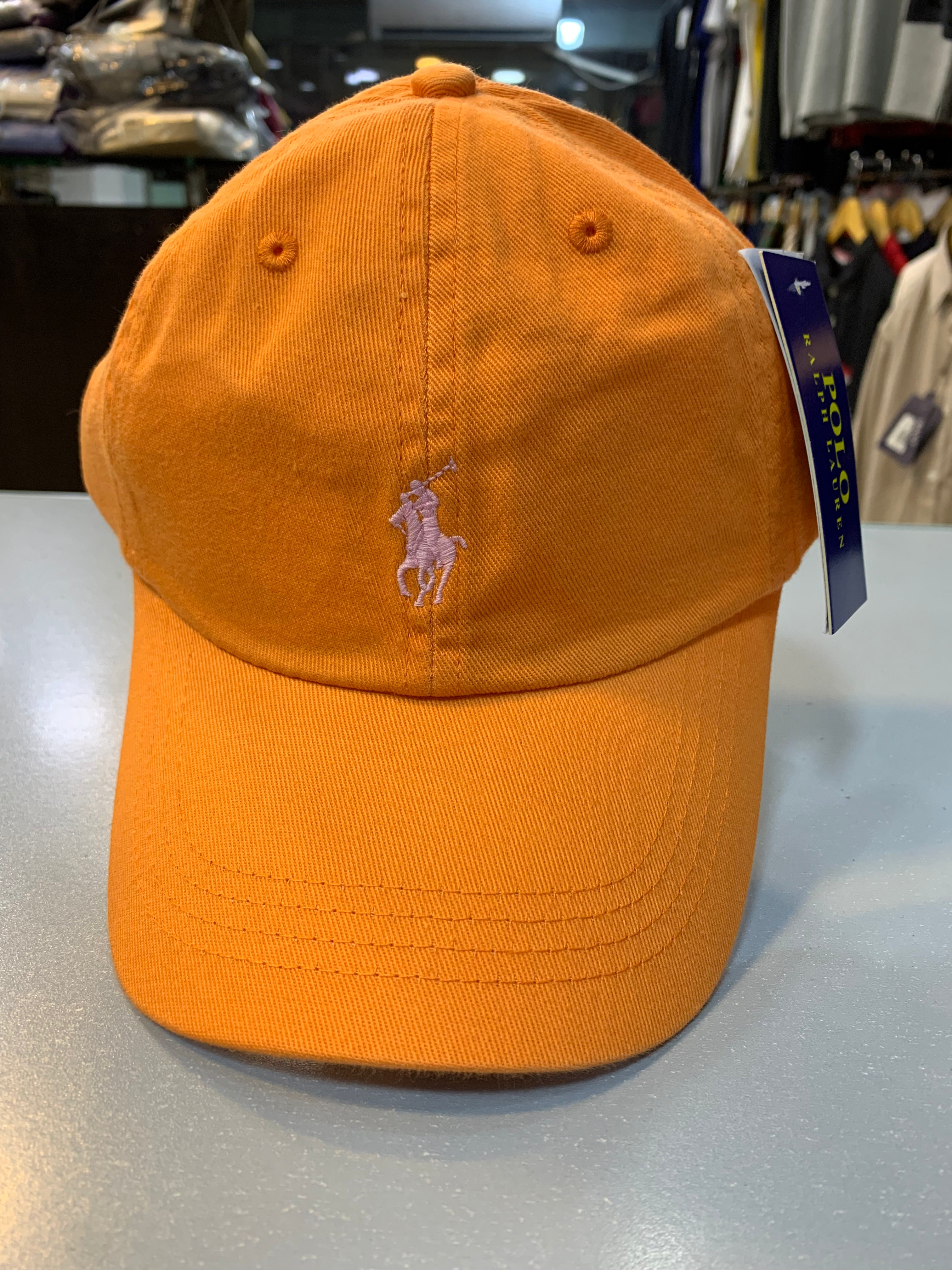 RL Sun Cap (Small Pony) - Orange (Pink Logo)