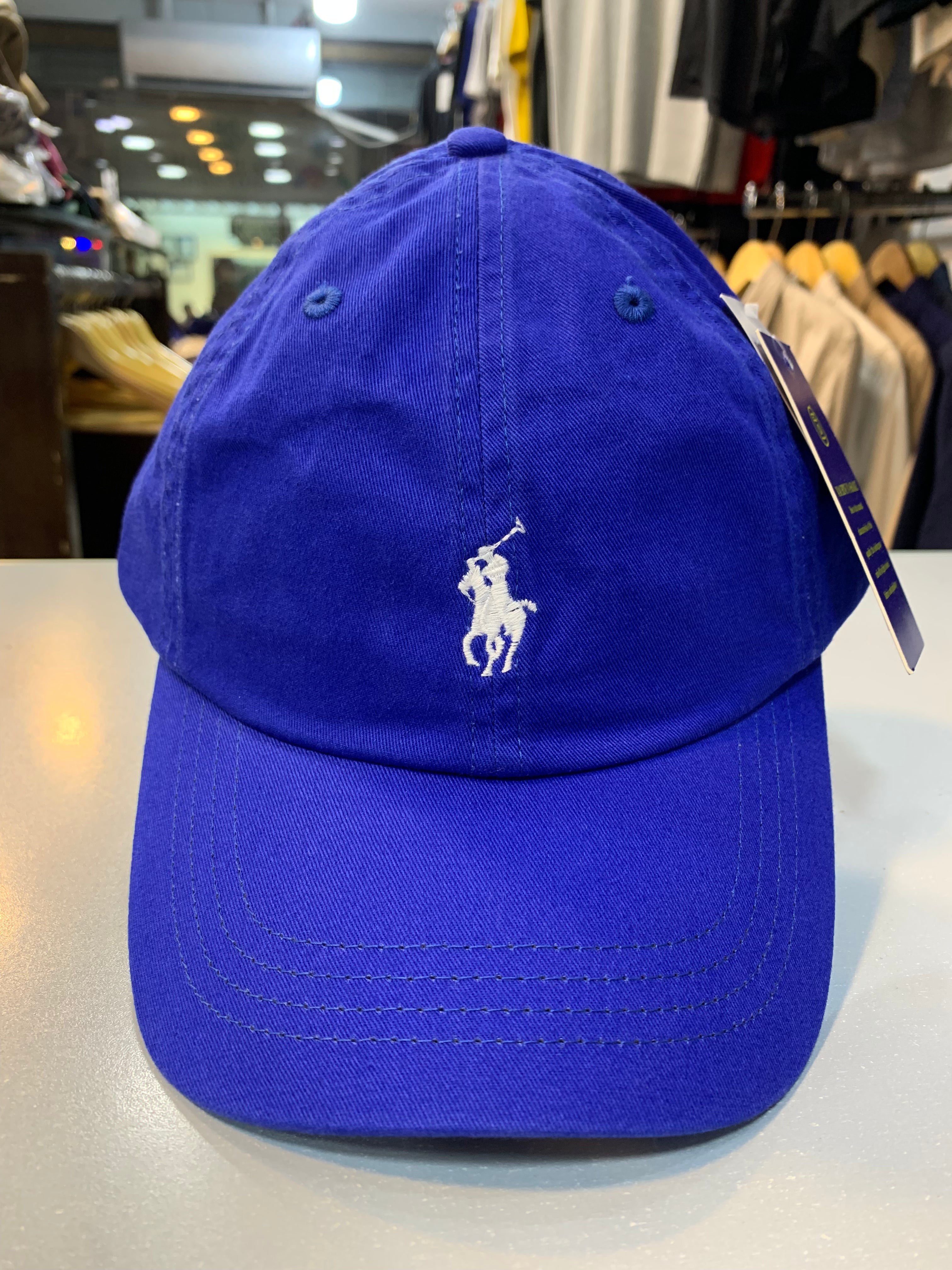 RL Sun Cap (Small Pony) - Royal Blue (White Logo)