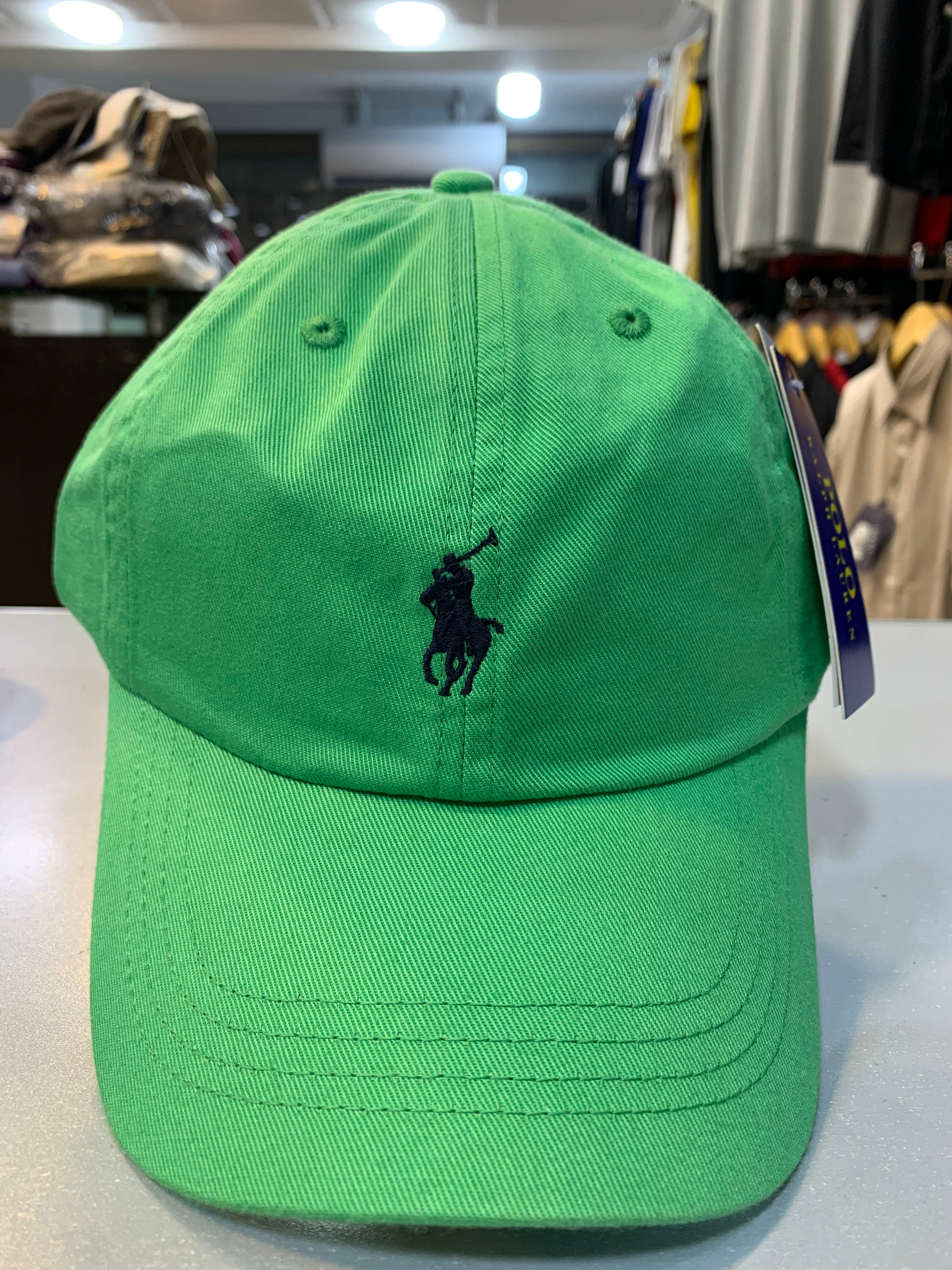 RL Sun Cap (Small Pony) - Parrot Green (Black Logo)