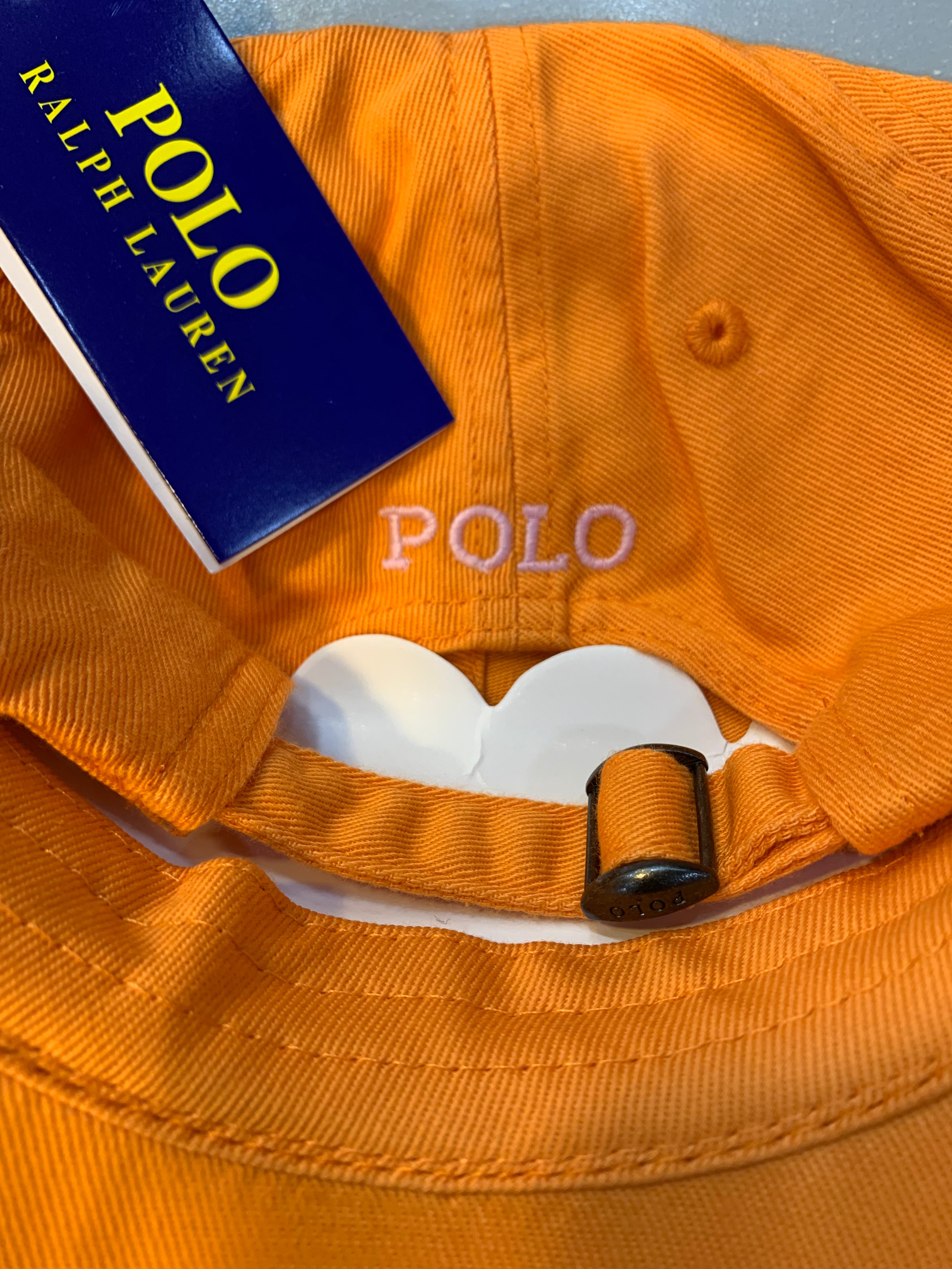 RL Sun Cap (Small Pony) - Orange (Pink Logo)