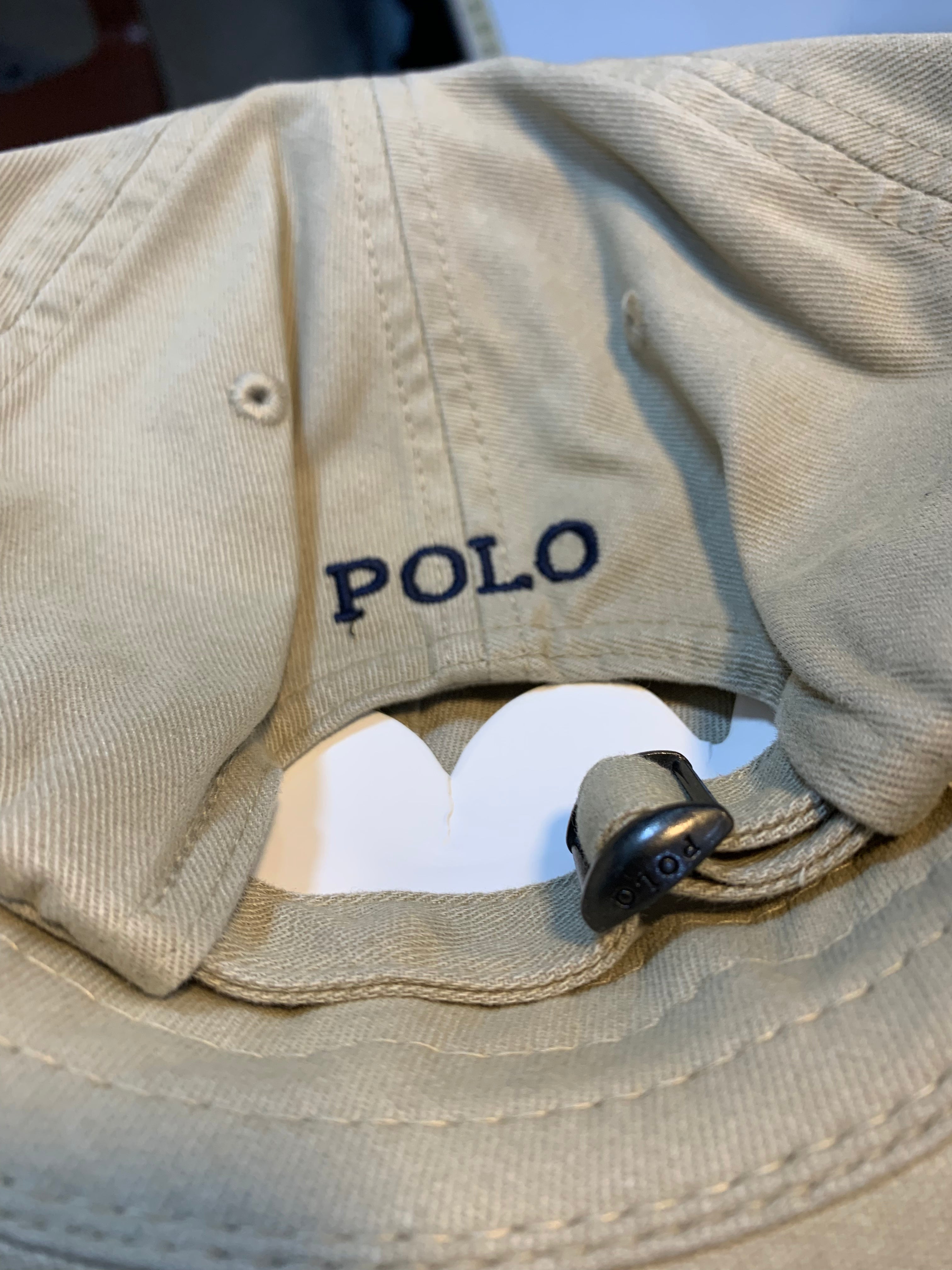 RL Sun Cap (Small Pony) - Khaki (Black Logo)
