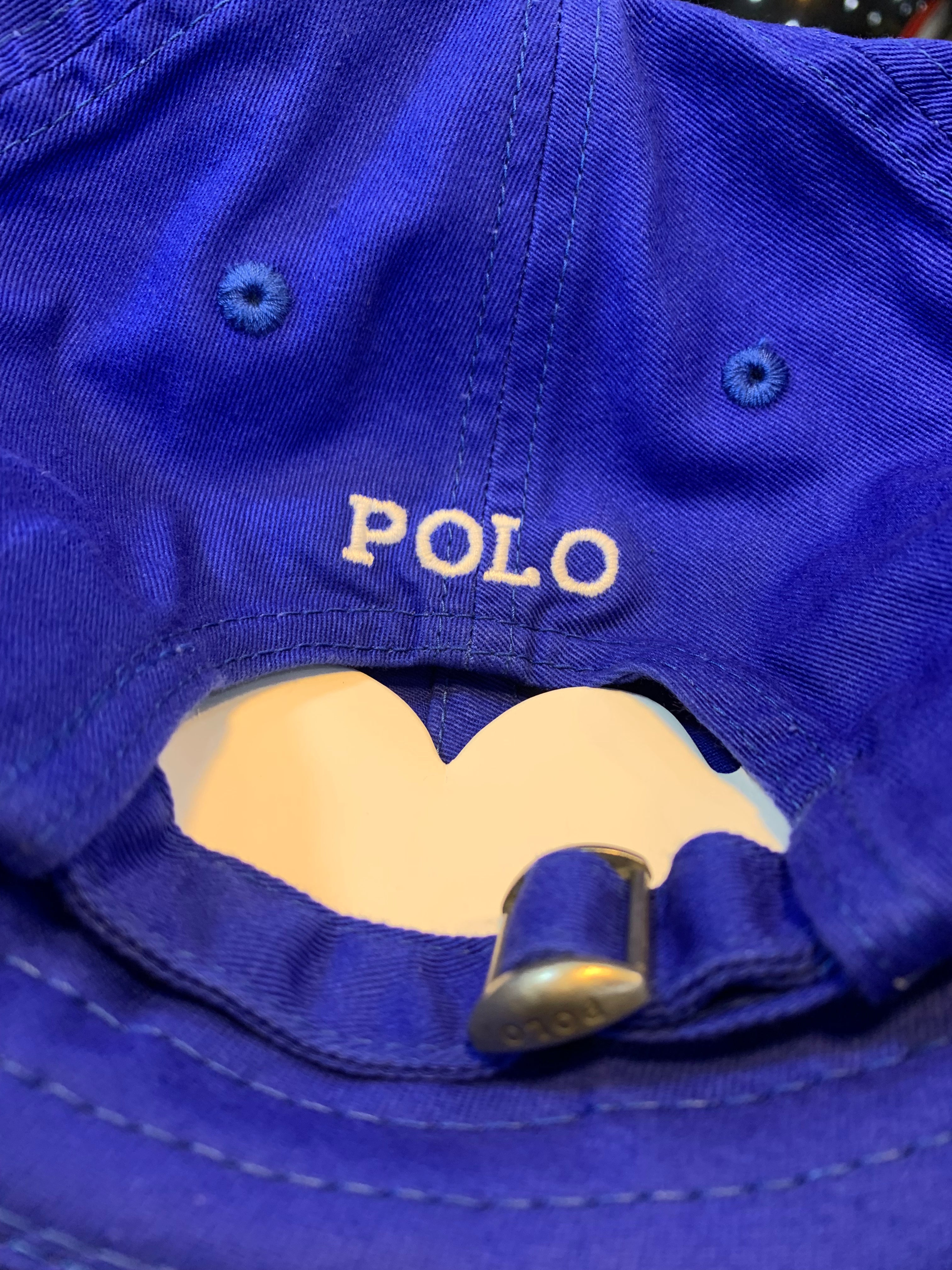 RL Sun Cap (Small Pony) - Royal Blue (White Logo)