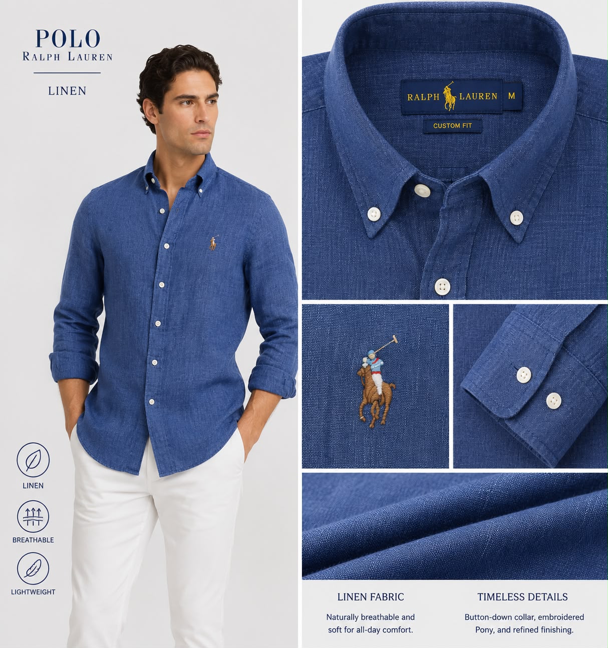 RL Linen Shirt - Blue