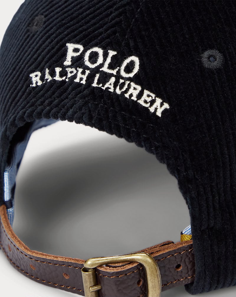 RL Corduroy Cap- Black