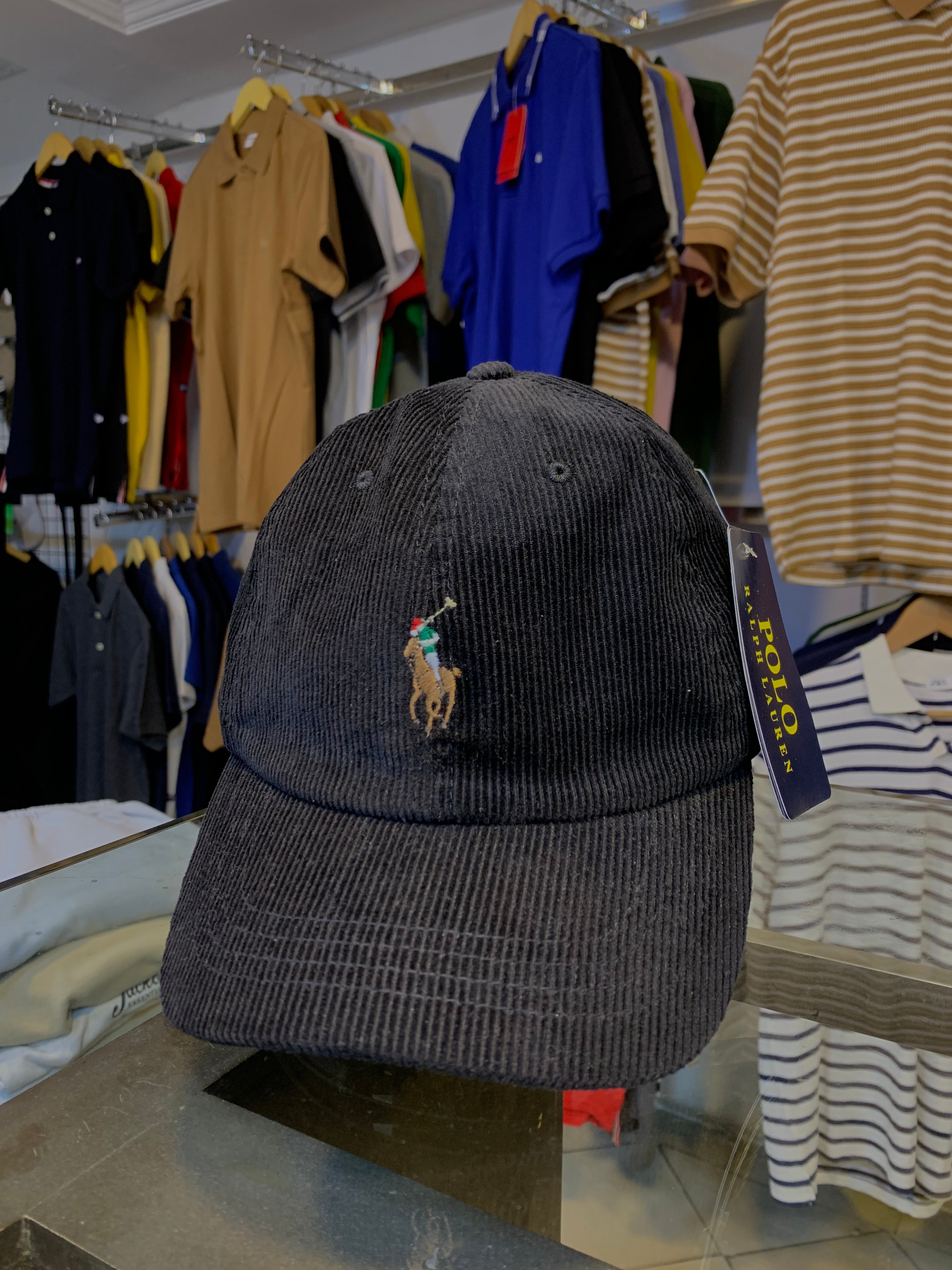 RL Corduroy Cap - Black