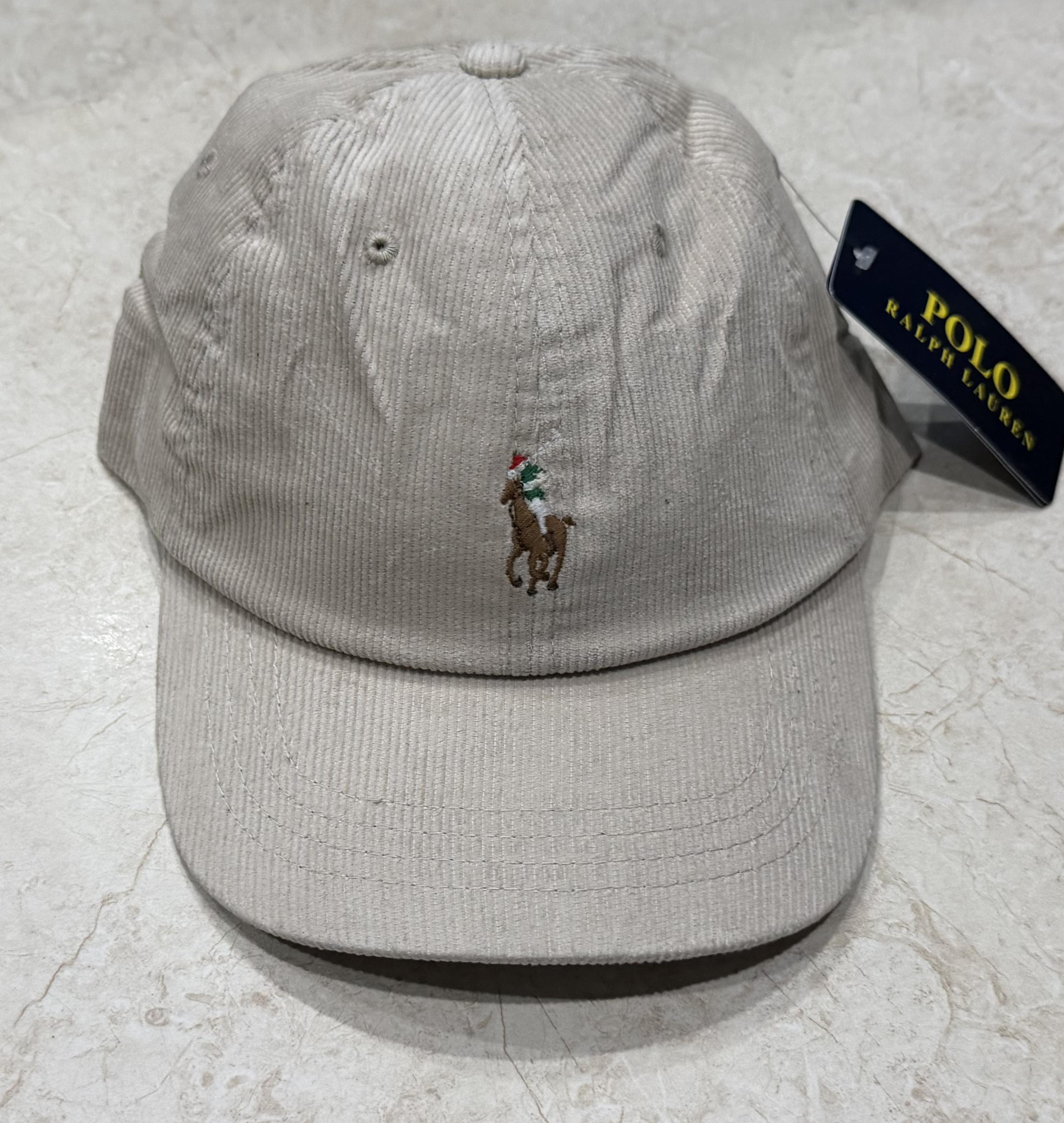 RL Corduroy Cap- khaki stone