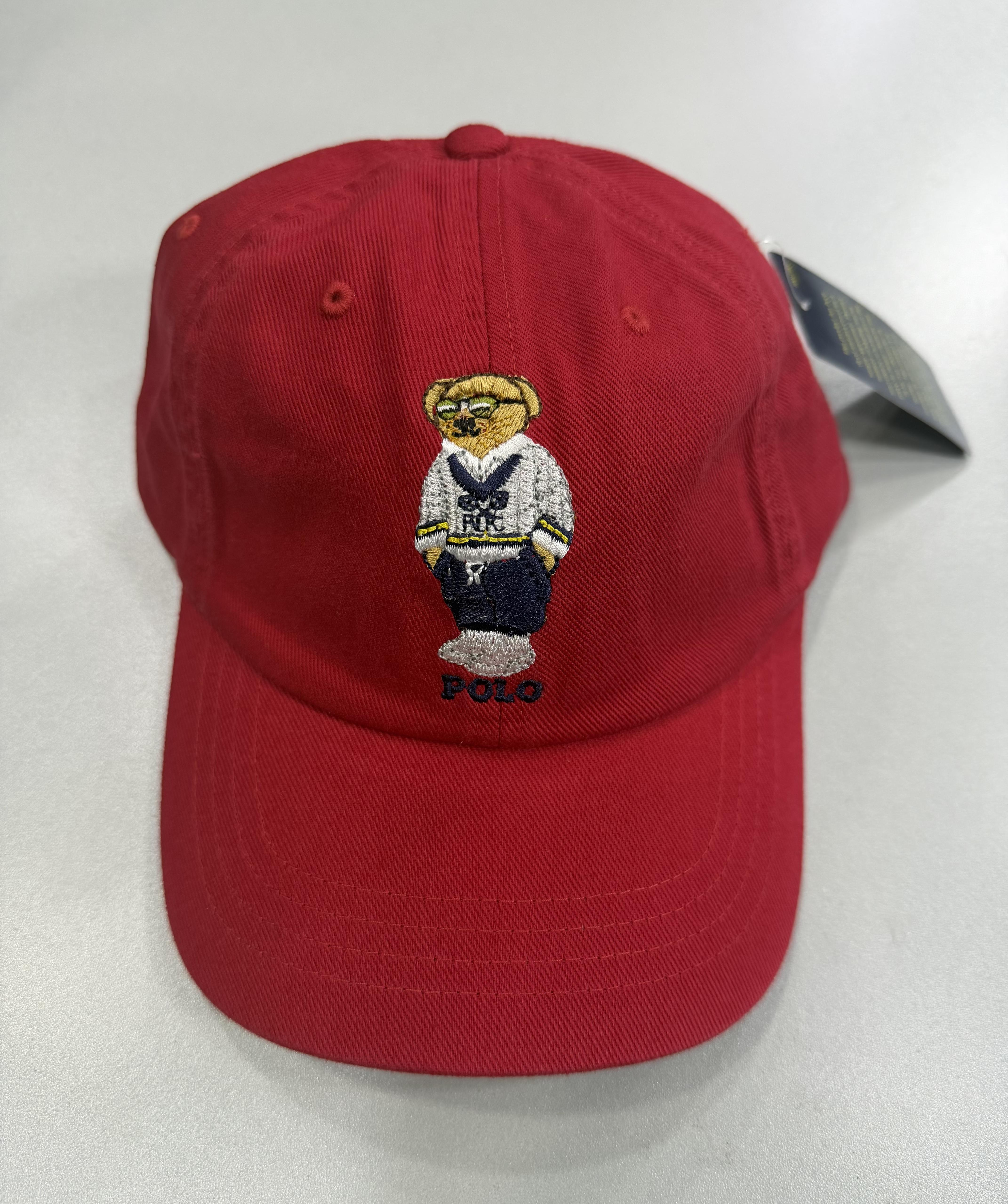 RL Bear Sun Cap - Red