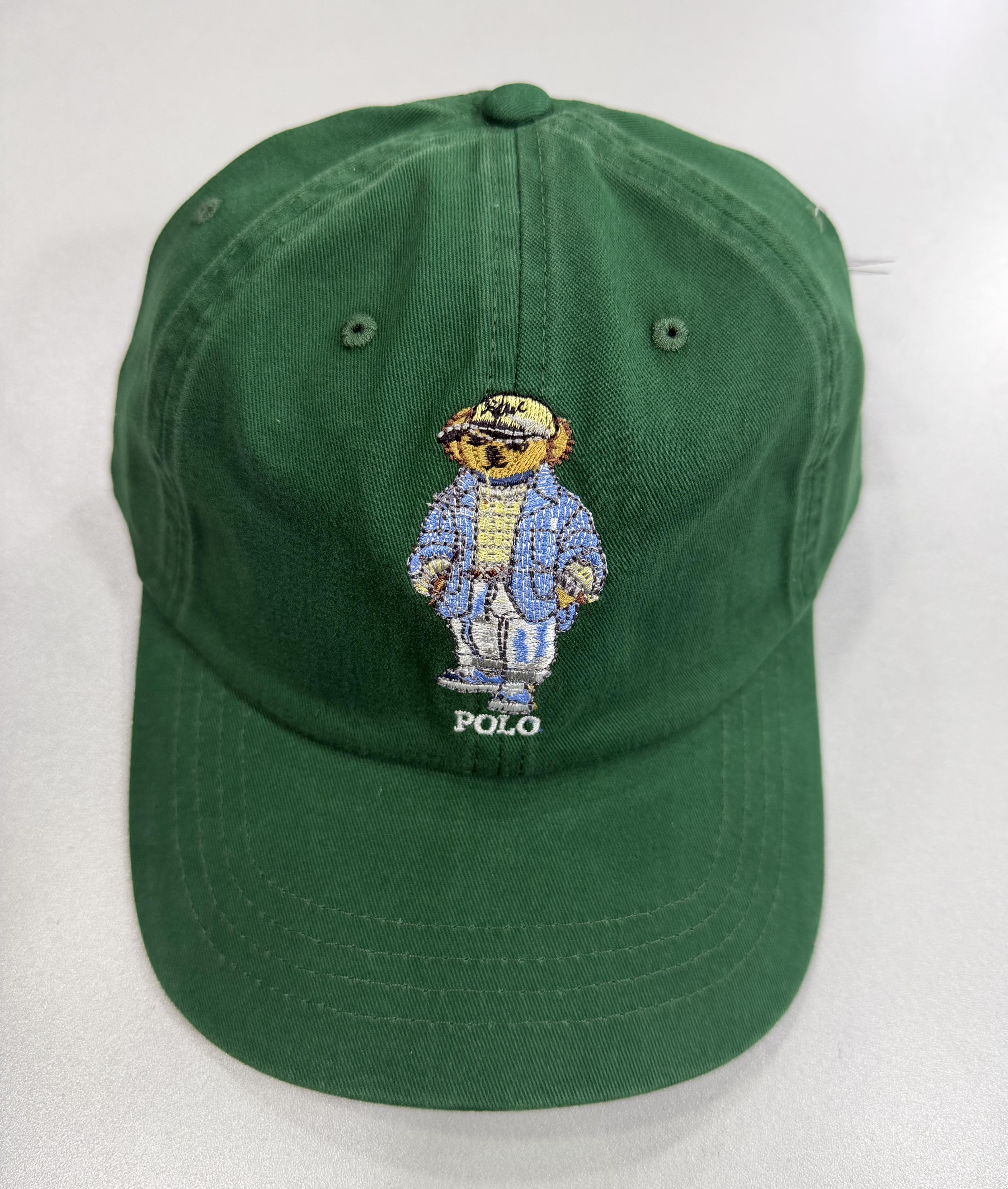 RL Bear Sun Cap - Green (Sky Blue Logo)