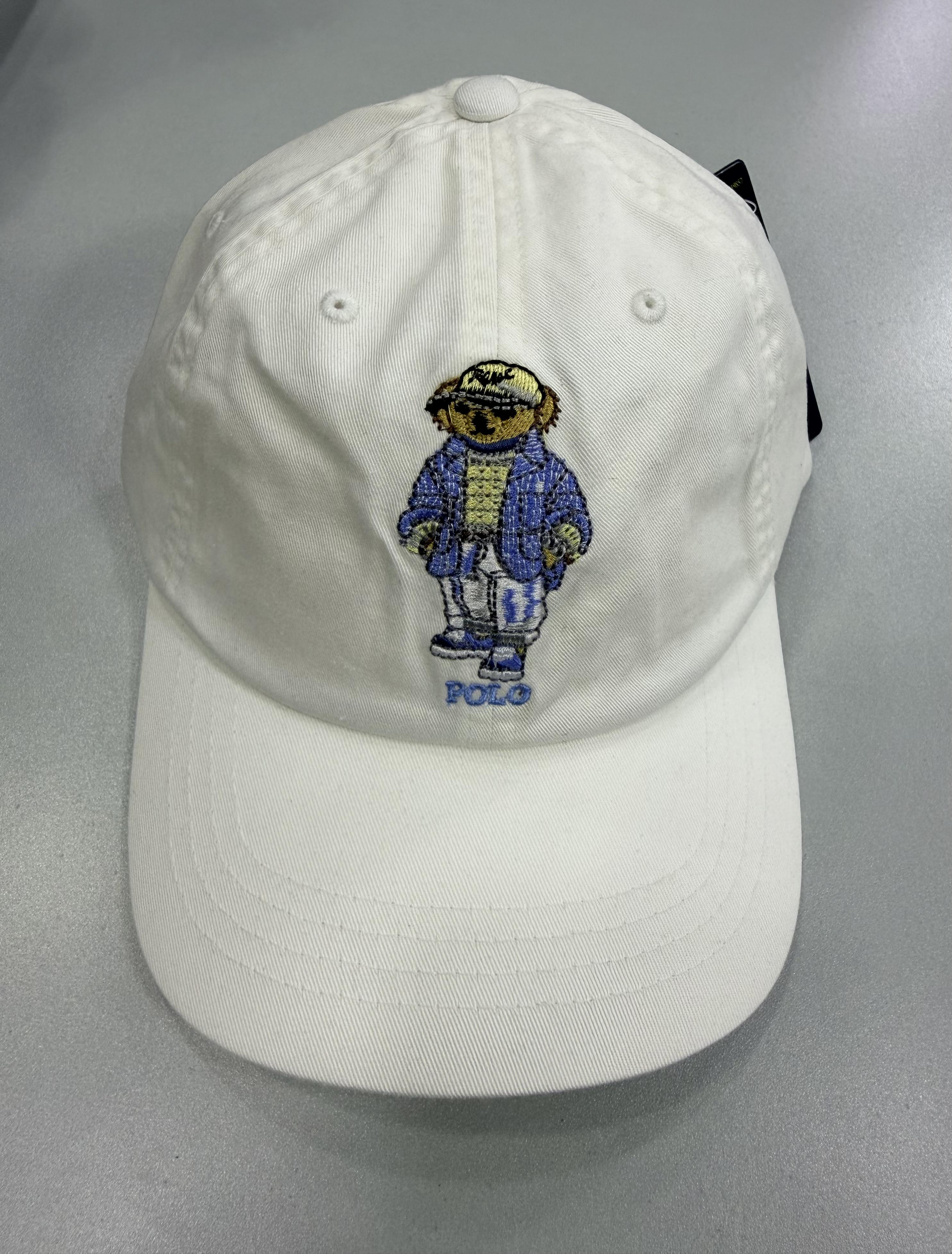 RL Bear Sun Cap - White