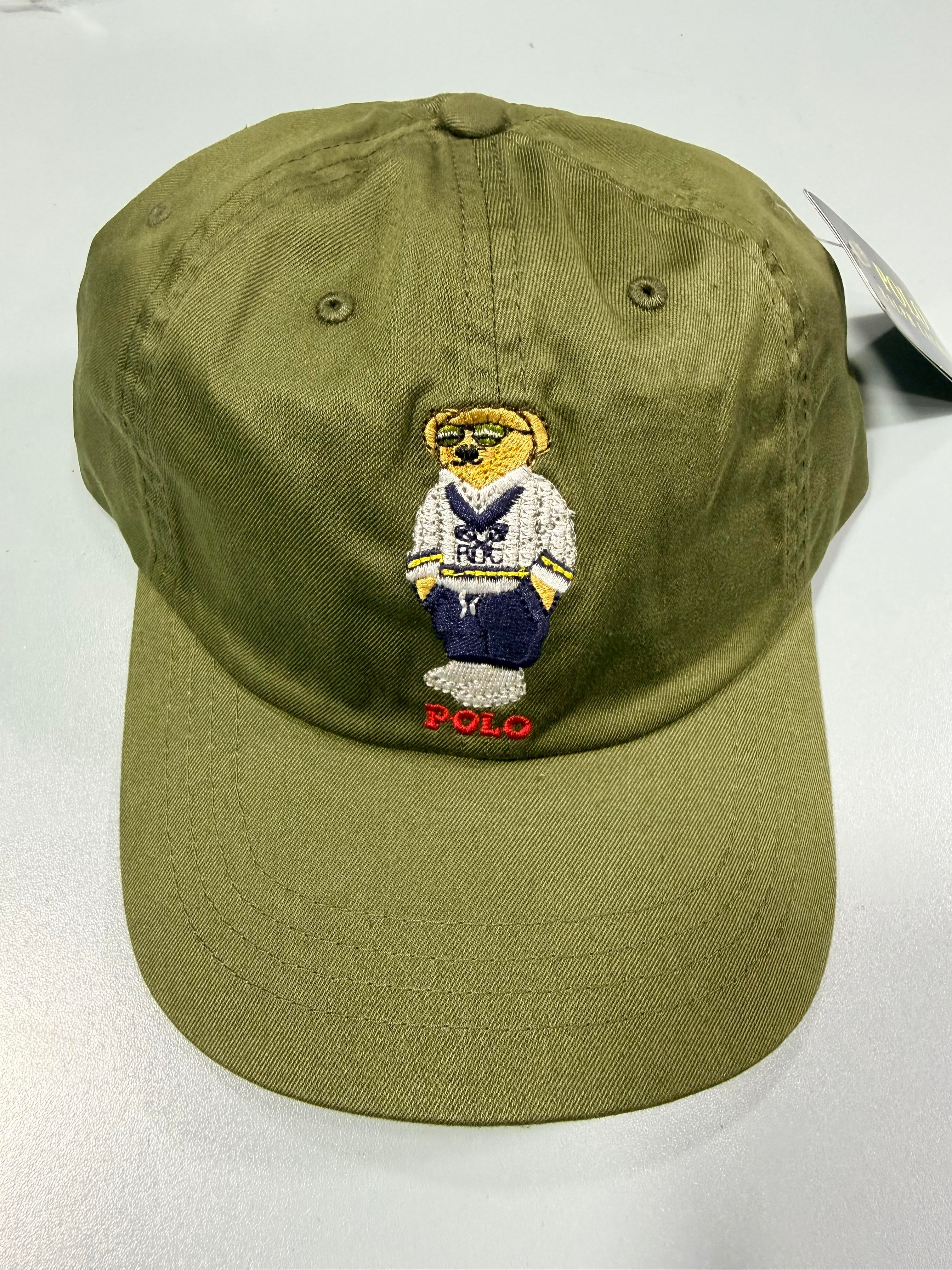 RL Bear Sun Cap - Olive Green