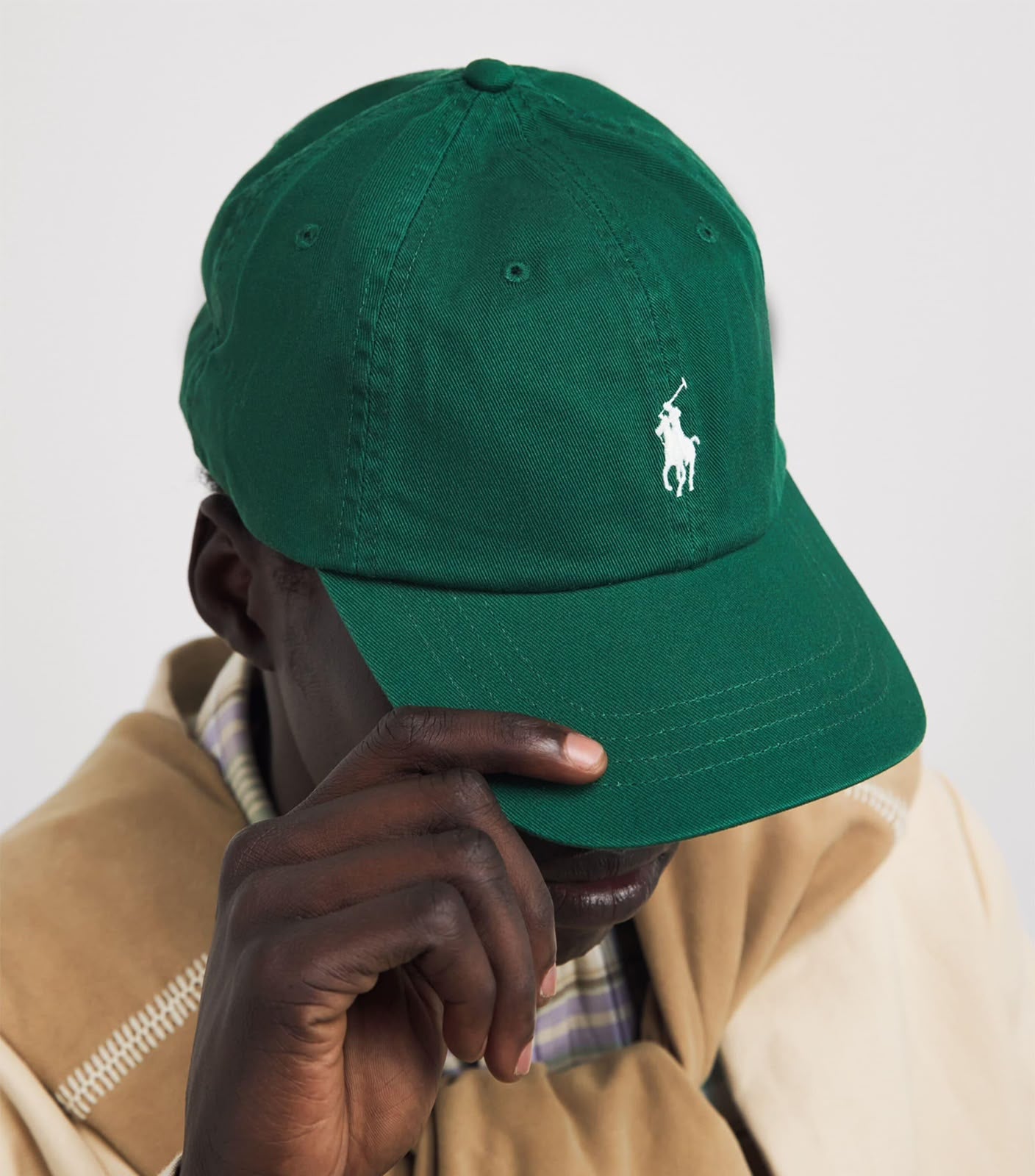 RL Sun Cap (Small Pony) - Green (White Logo)