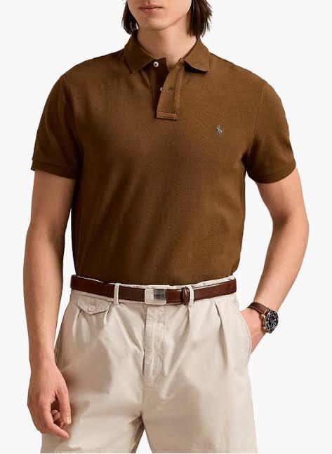RL Small Pony Logo Polo Shirt - Brown