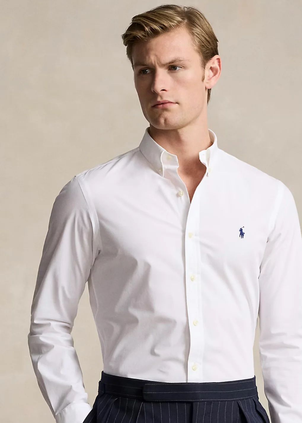 RL Button-Down Collor Shirt - White