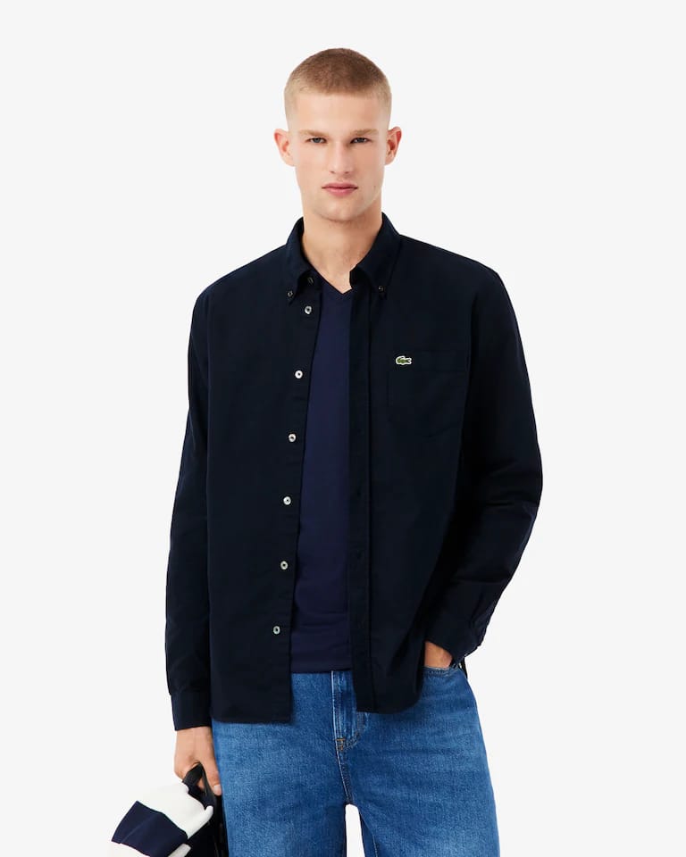 Lcst Button-Down Collar Shirt (Chest Logo) - Black