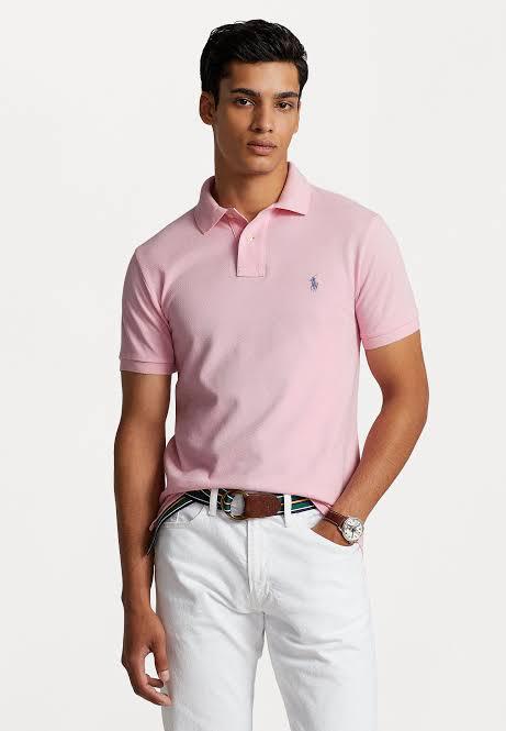 RL Small Pony Logo Polo Shirt - Light Pink