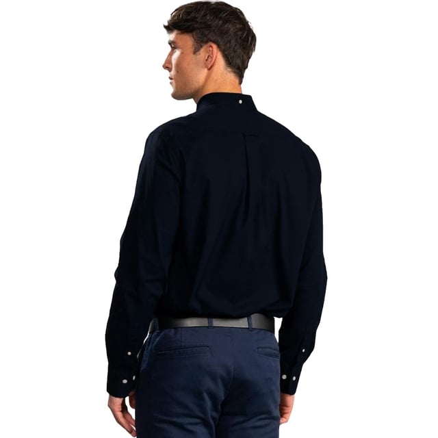 Gnt Button-Down Collar Shirt (Chest Logo) - Black