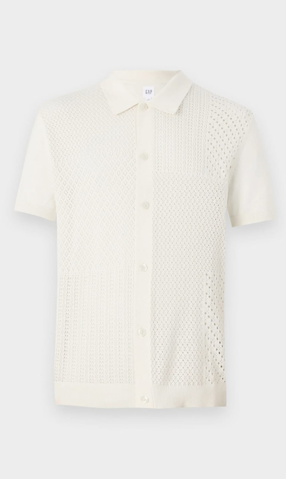 Gp Cardigan Polo Shirt - White