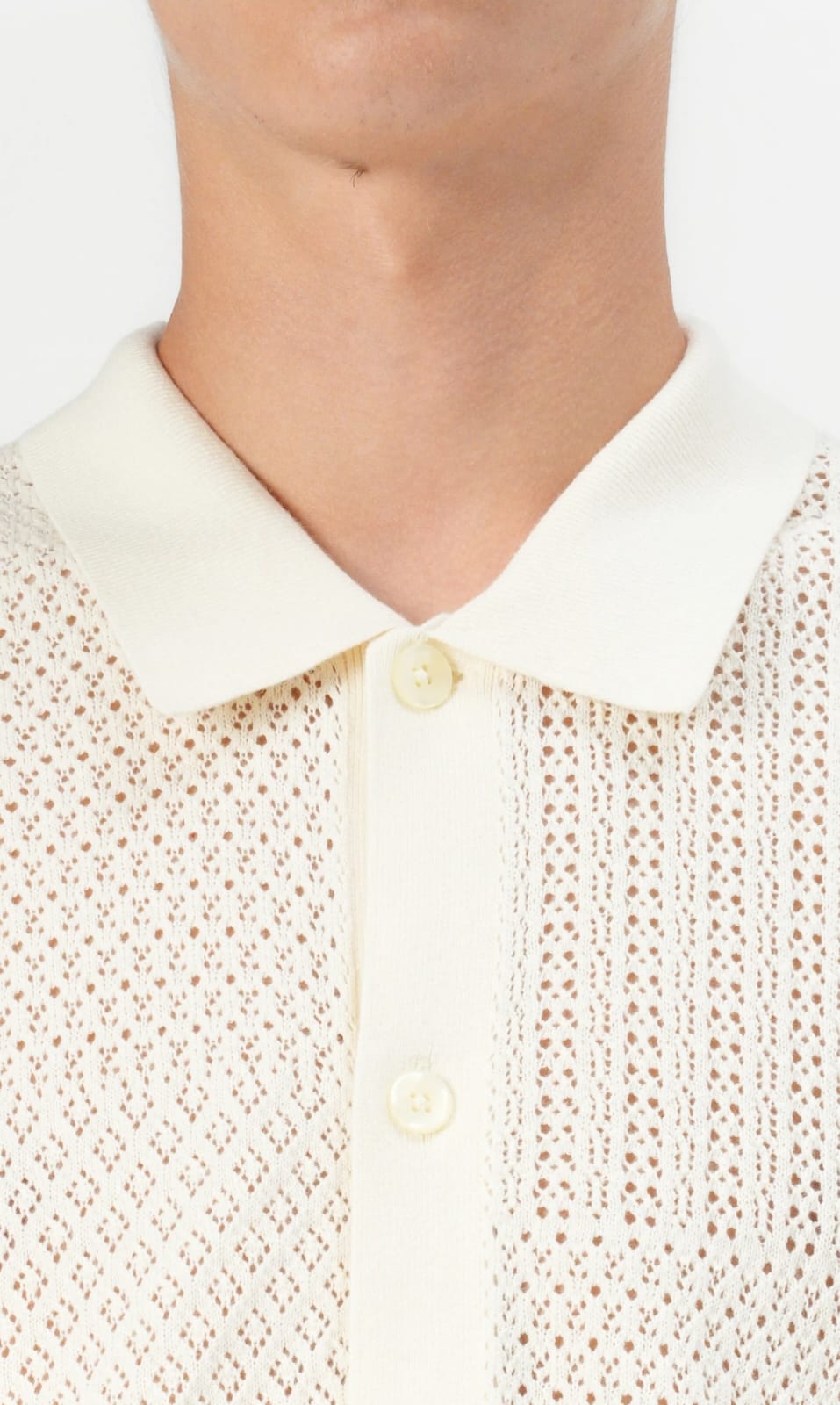 Gp Cardigan Polo Shirt - White